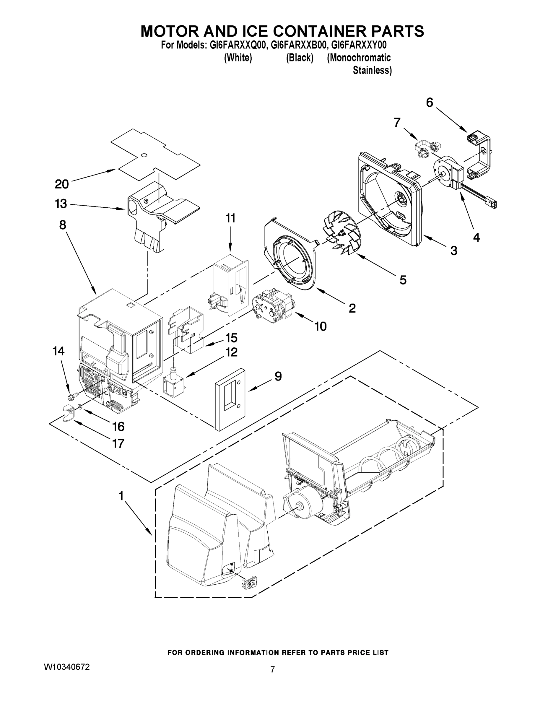 04 - MOTOR AND ICE CONTAINER PARTS