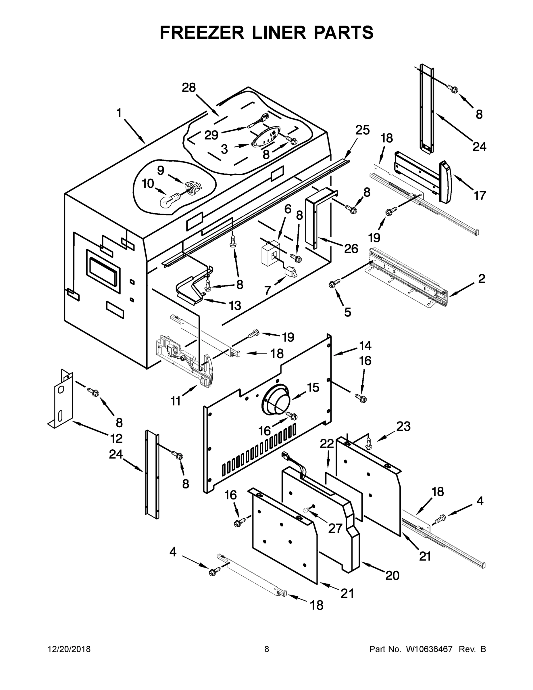 05 - FREEZER LINER PARTS