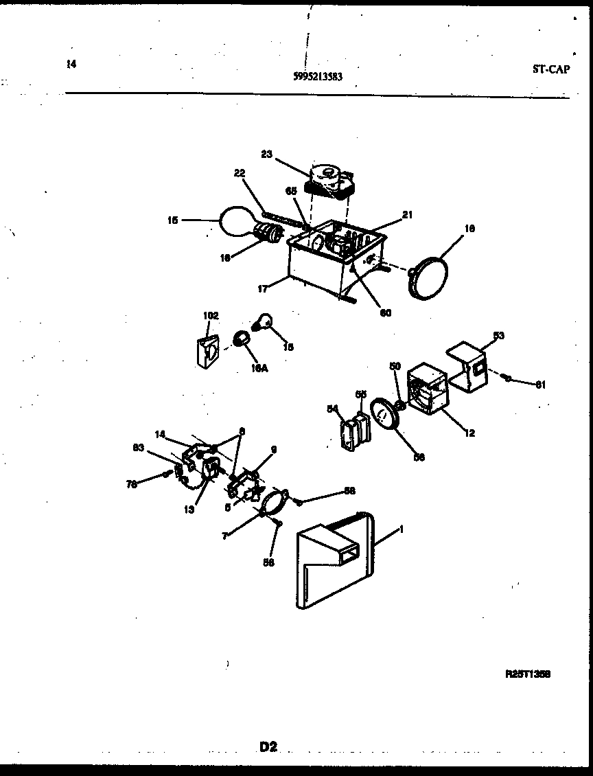 08 - REFRIGERATOR CONTROL ASSEMBLY, DAMP