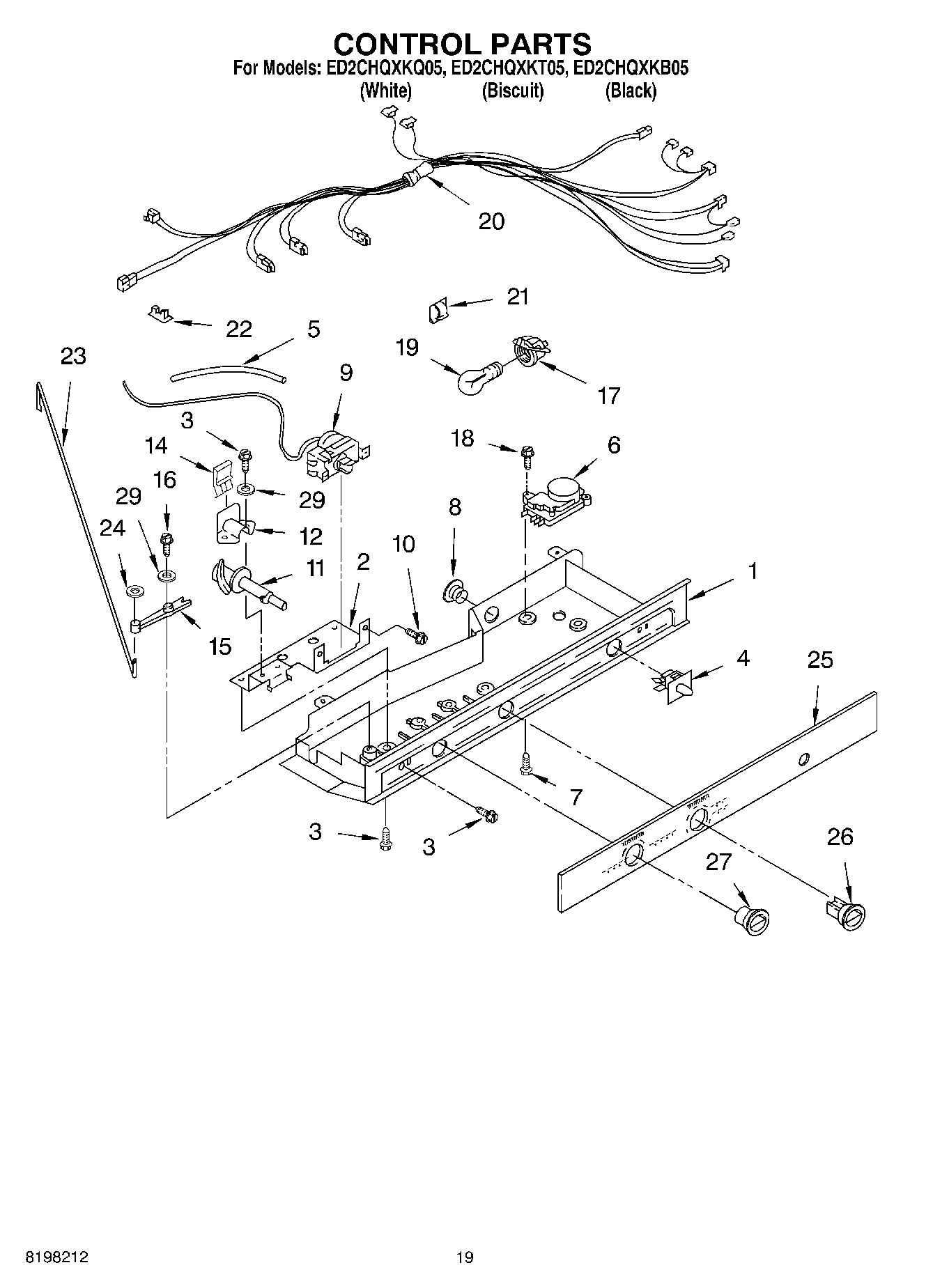12 - CONTROL PARTS, PARTS NOT ILLUSTRATED