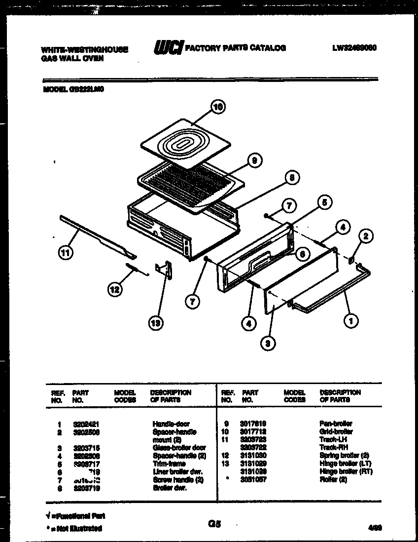 05 - BROILER DRAWER PARTS