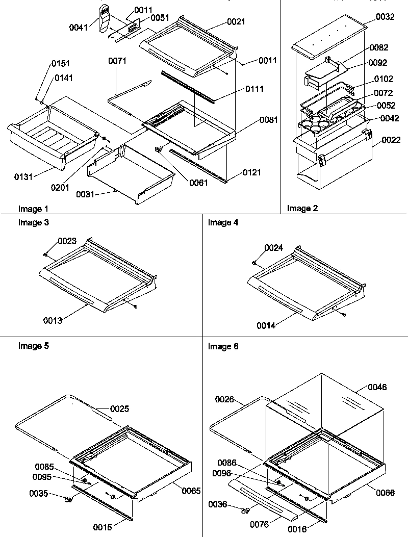 12 - SHELVING, CRISPER ASSY & TOE GRILLE