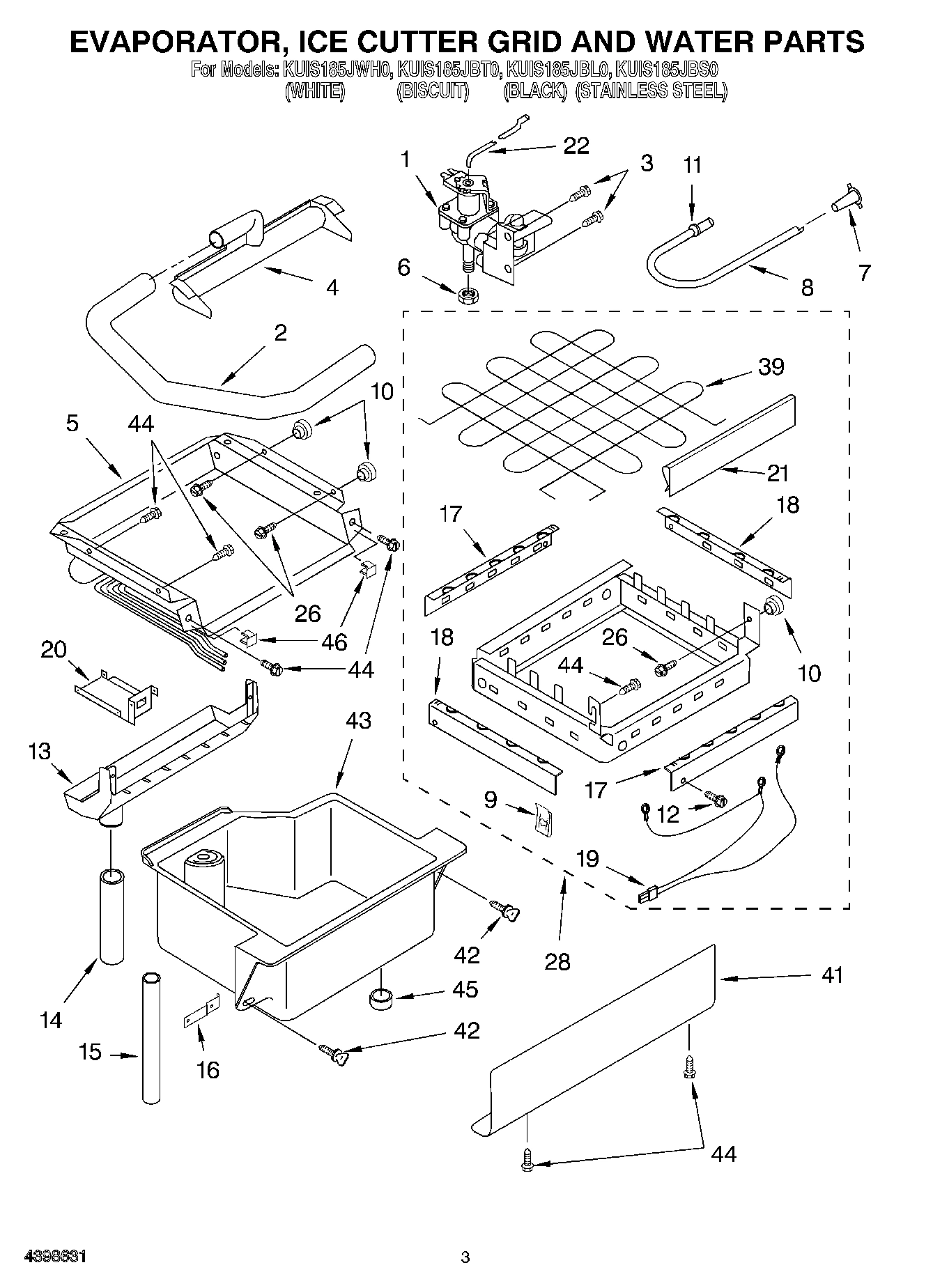 02 - EVAPORATOR, ICE CUTTER GRID AND WATER