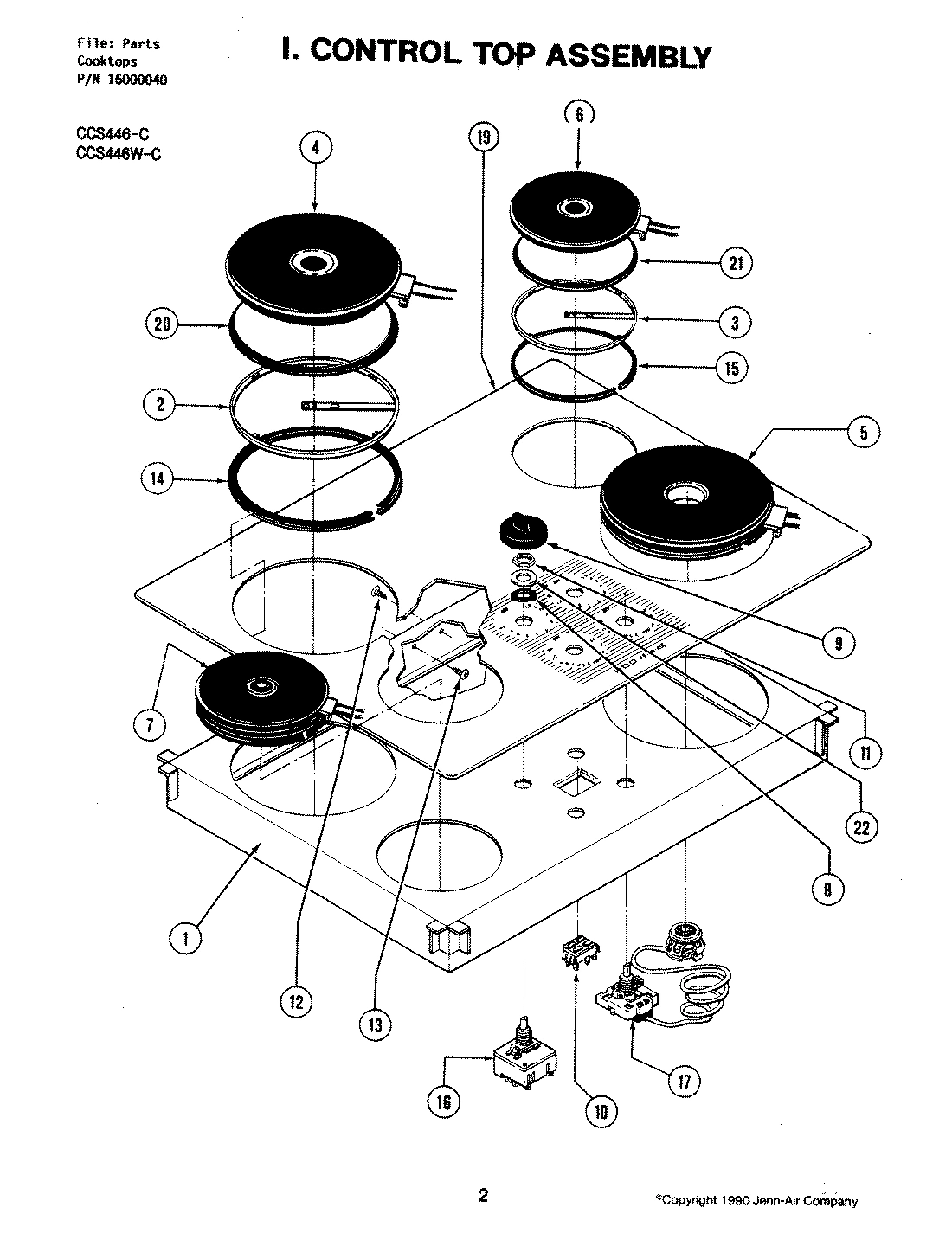 02 - CONTROL TOP ASSEMBLY