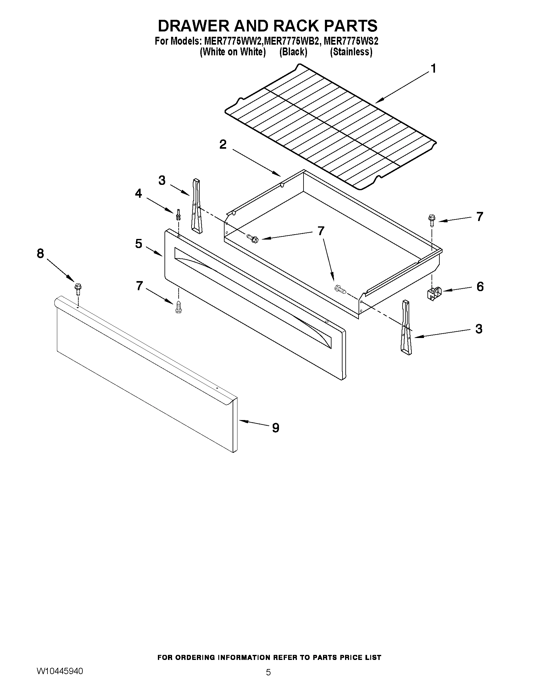 04 - DRAWER AND RACK PARTS