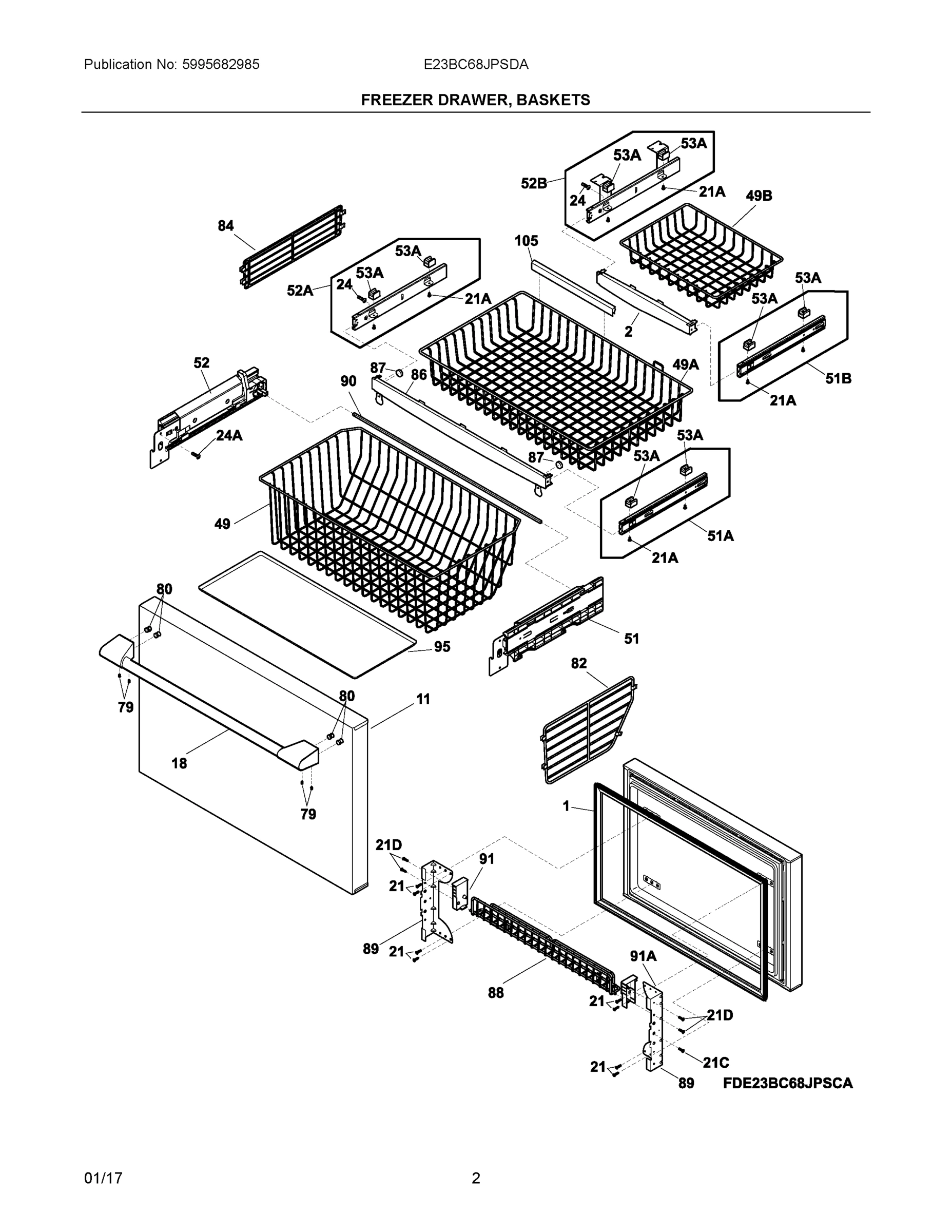 02 - FREEZER DRAWER, BASKETS