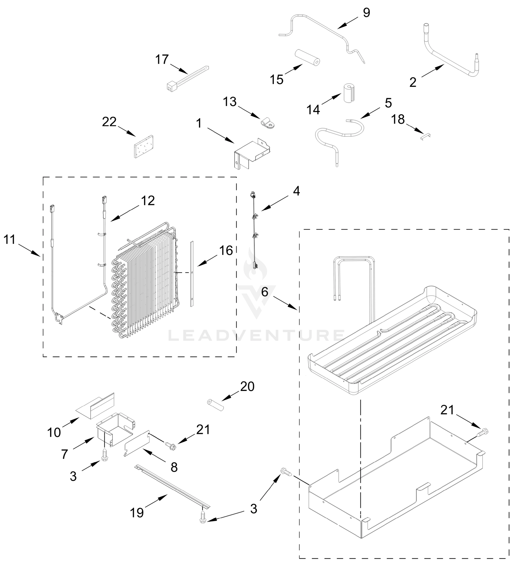 LOWER UNIT AND TUBE PARTS