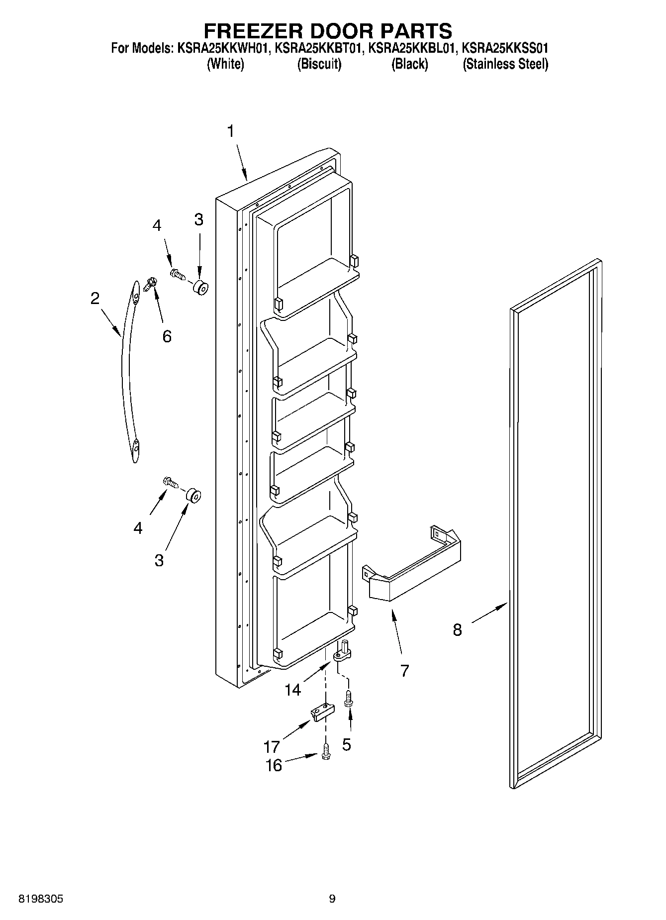 06 - FREEZER DOOR PARTS