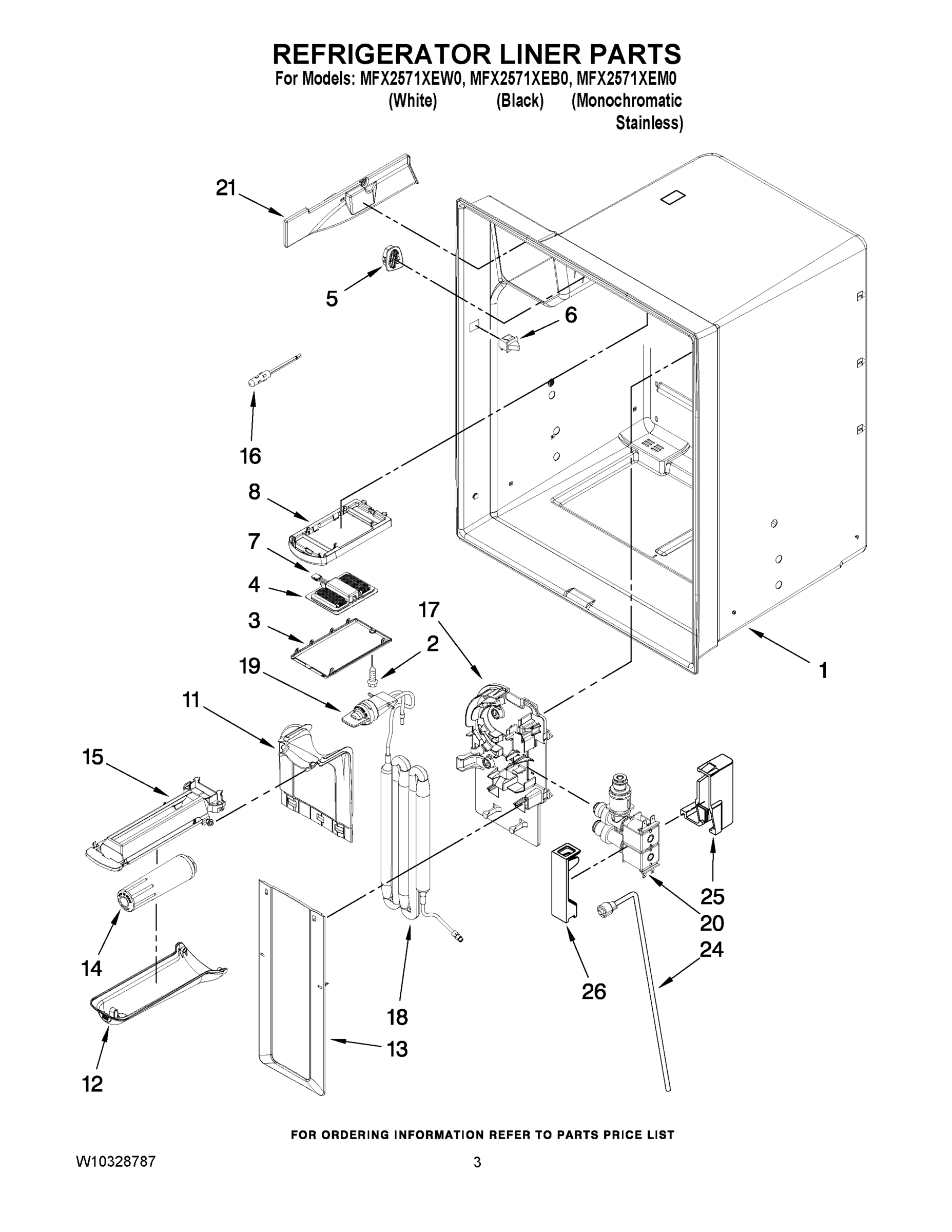 02 - REFRIGERATOR LINER PARTS