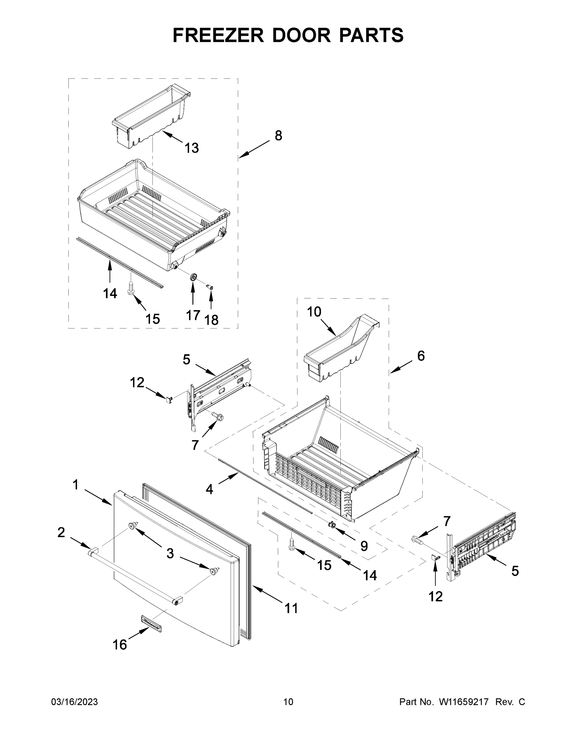 06 - FREEZER DOOR PARTS