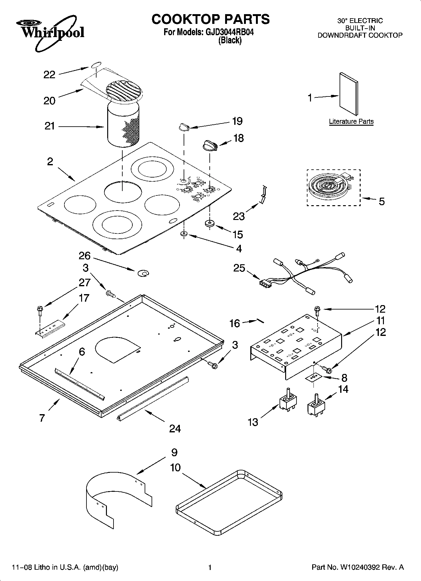 01 - COOKTOP PARTS