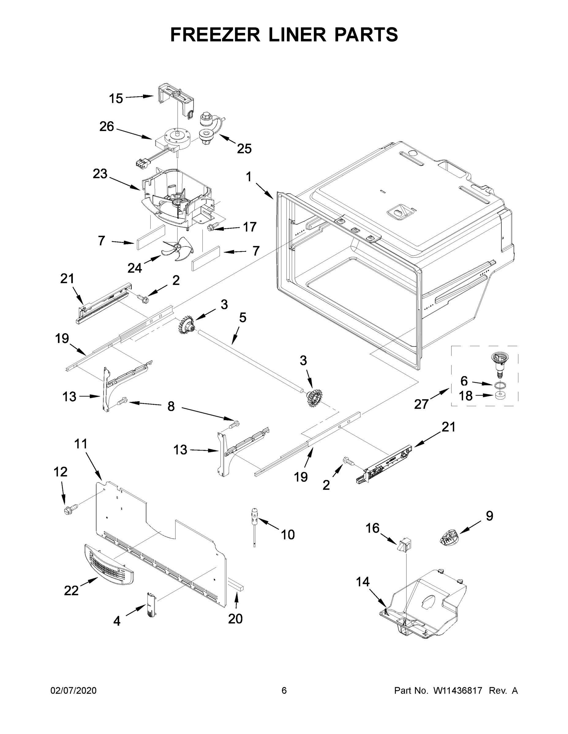 04 - FREEZER LINER PARTS