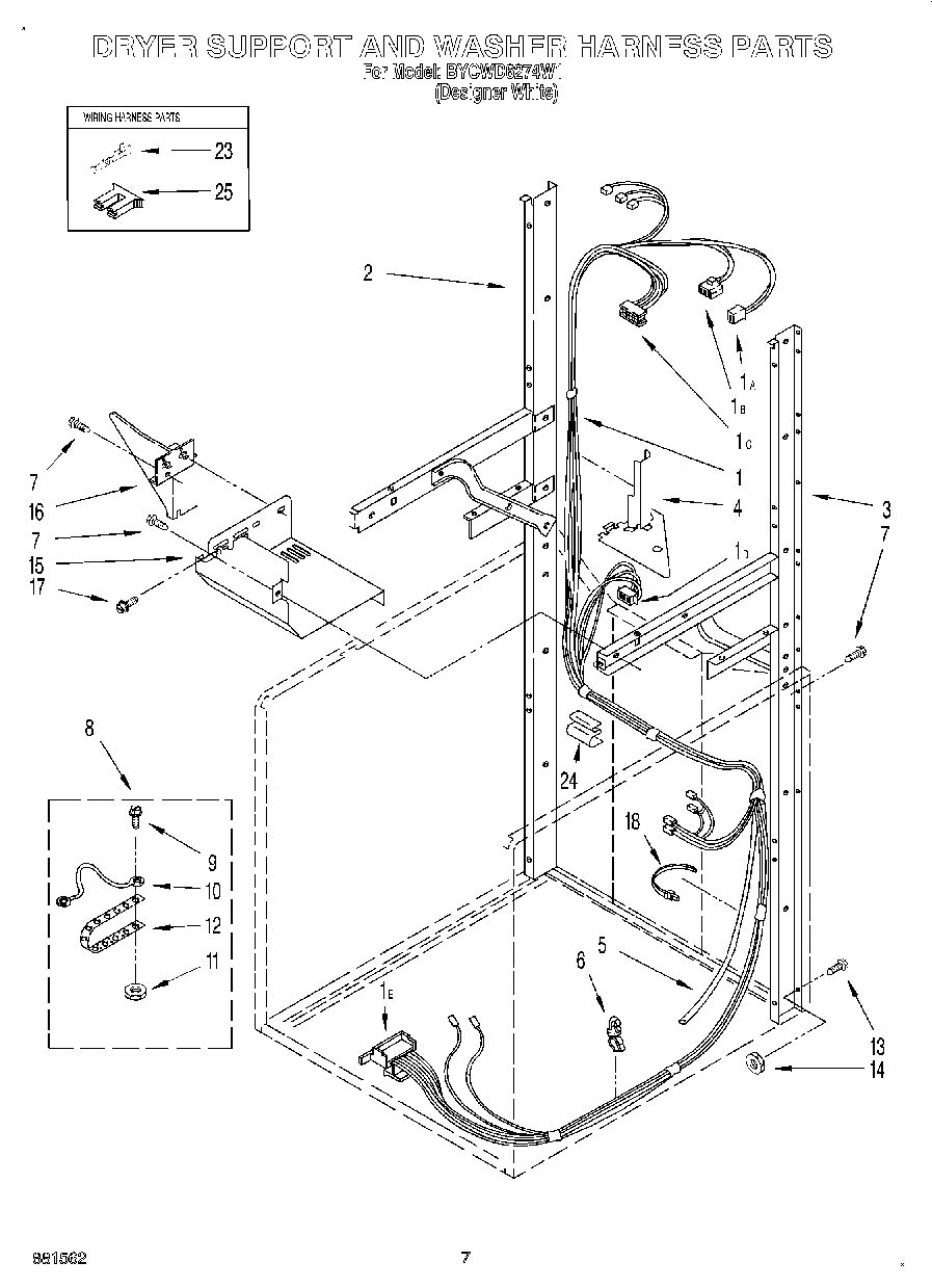 05 - DRYER SUPPORT AND WASHER HARNESS