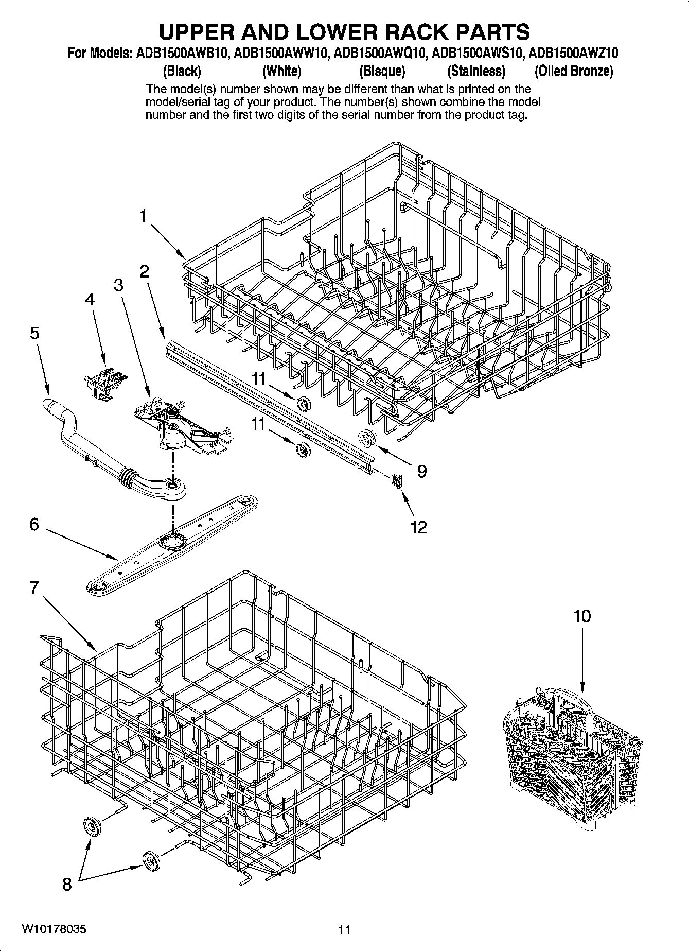 09 - UPPER AND LOWER RACK PARTS