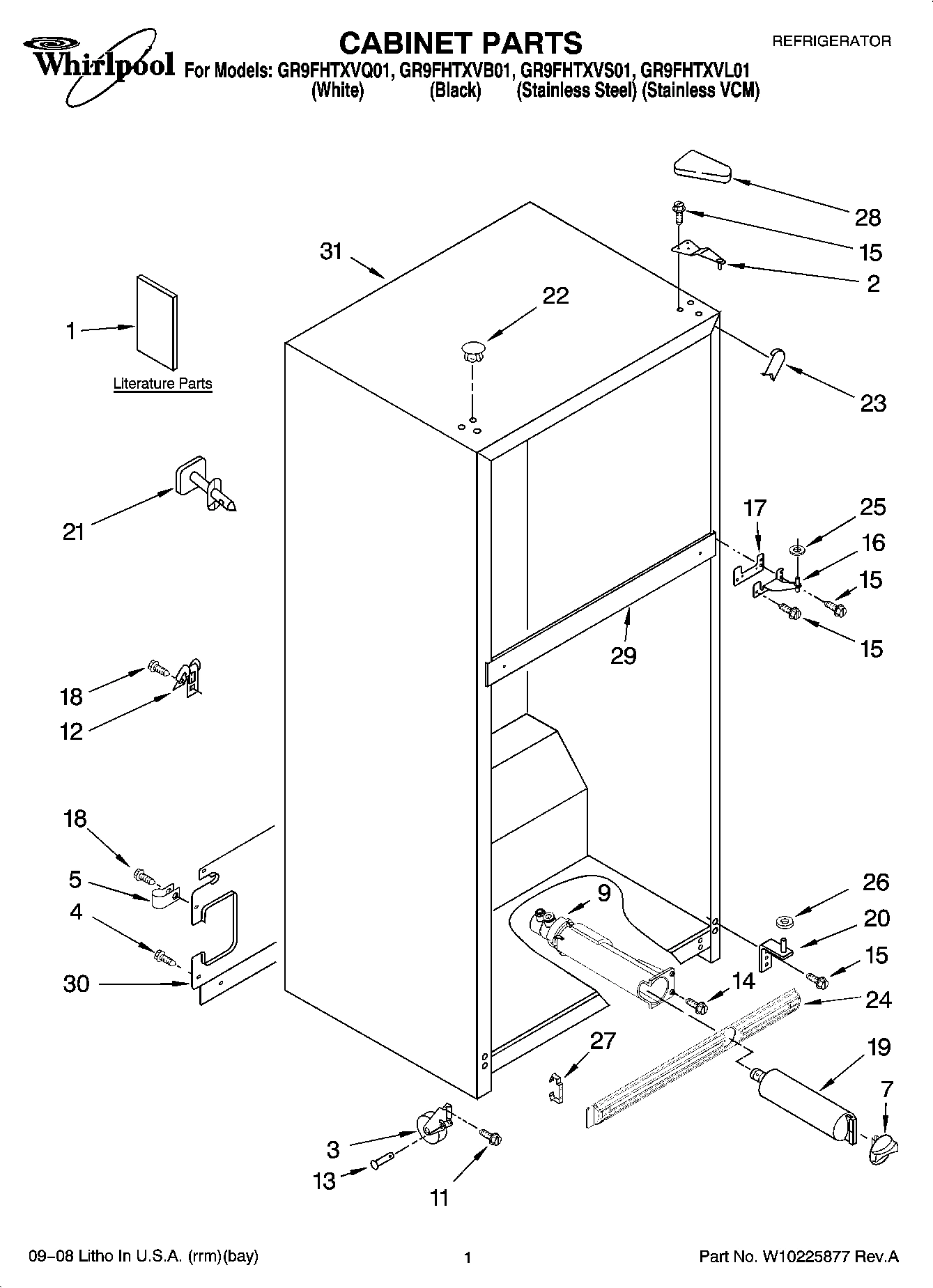 01 - CABINET PARTS