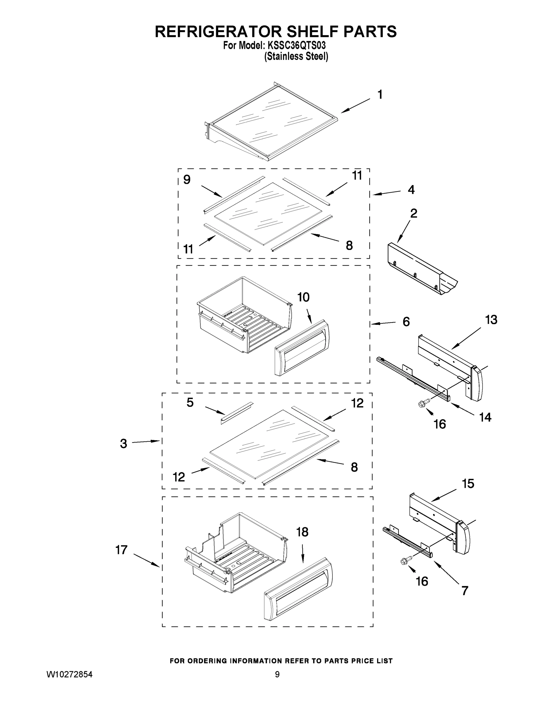 07 - REFRIGERATOR SHELF PARTS