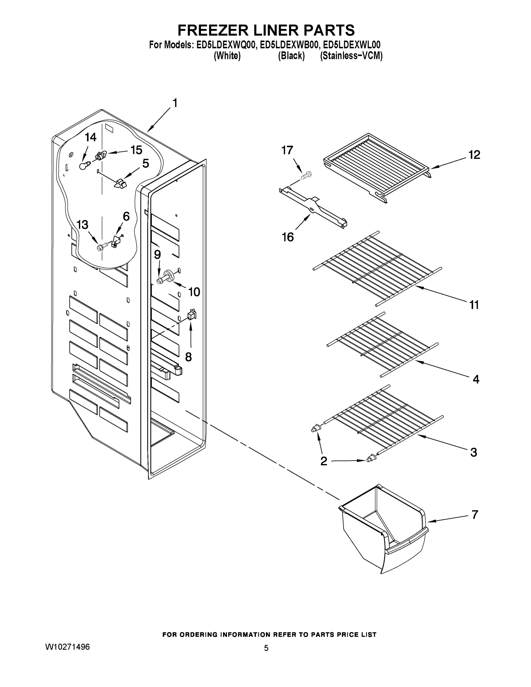 04 - FREEZER LINER PARTS
