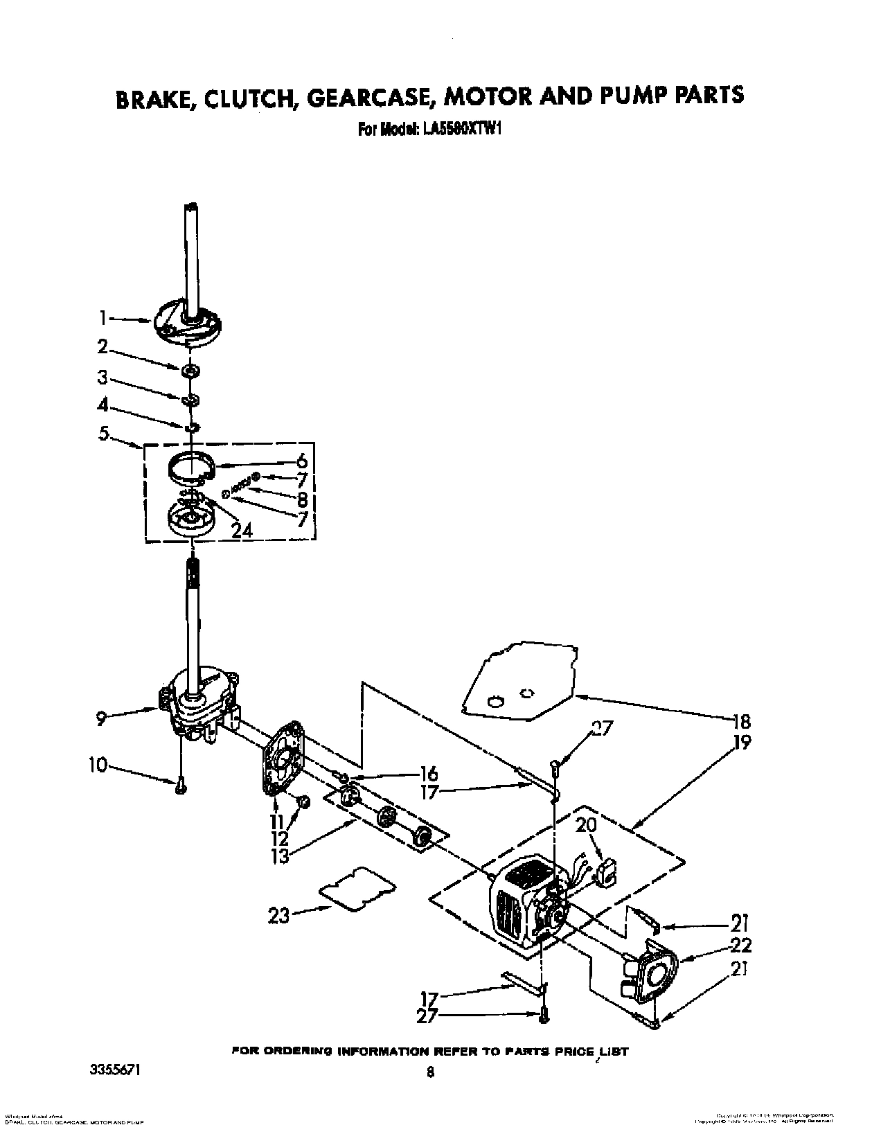 06 - BRAKE, CLUTCH, GEARCASE, MOTOR AND PUMP