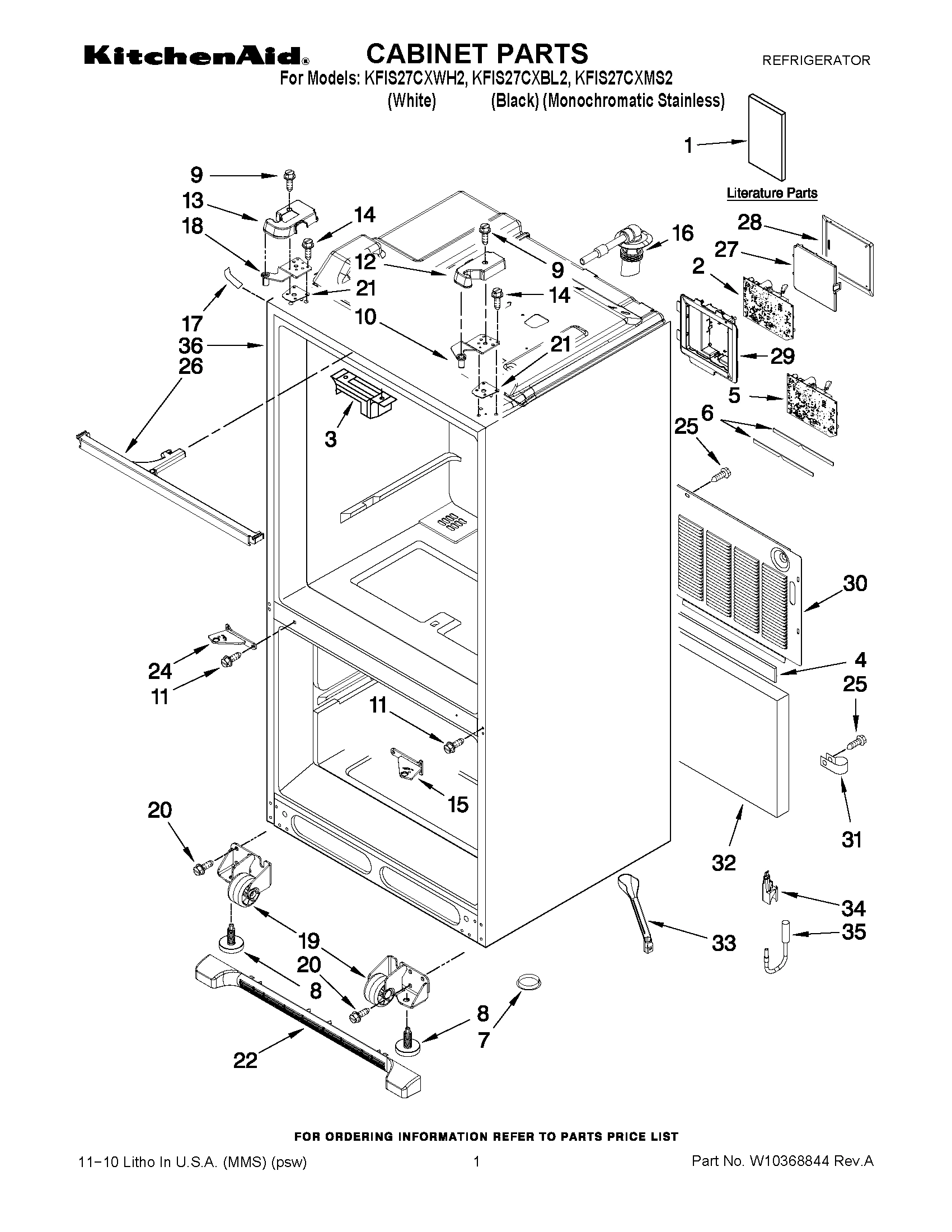 01 - CABINET PARTS