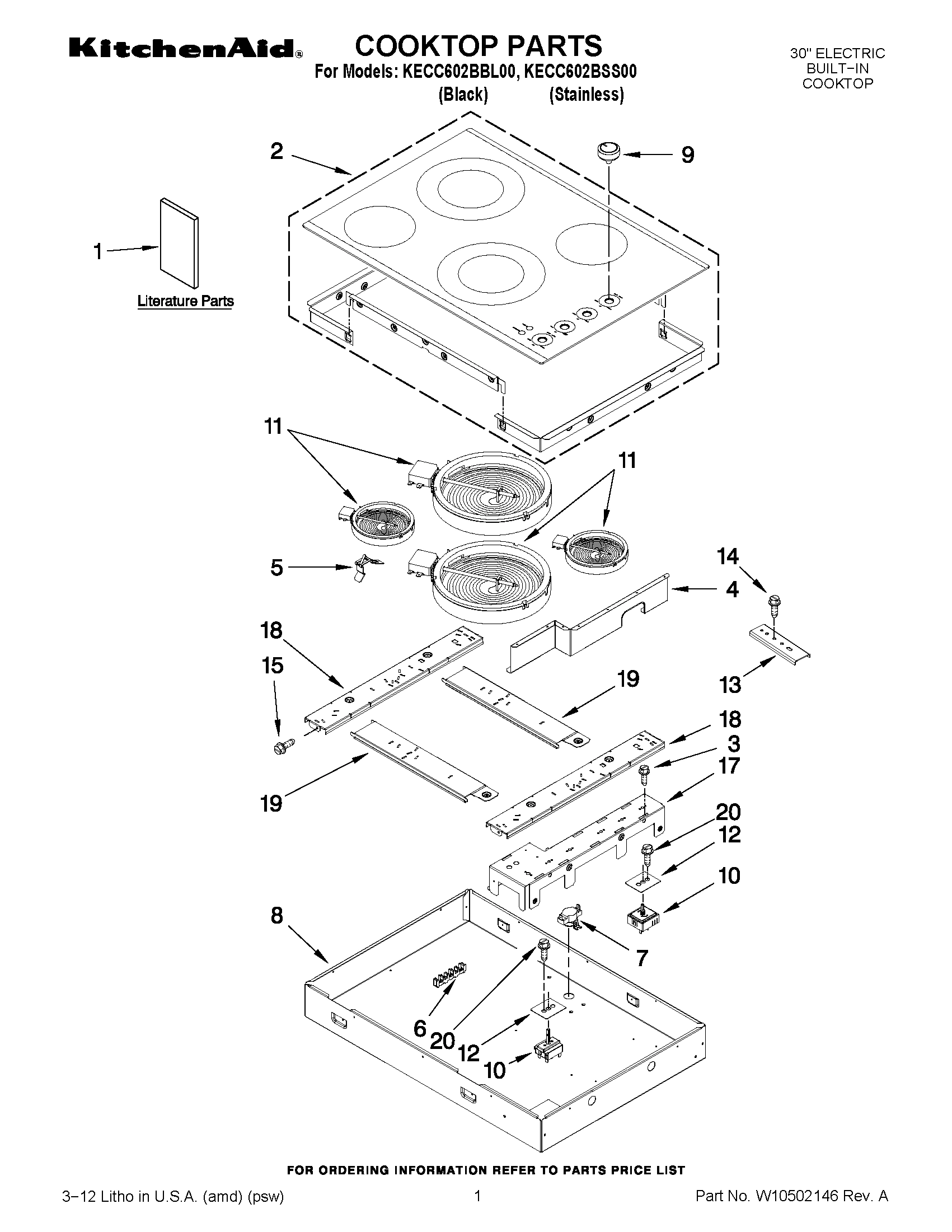 01 - COOKTOP PARTS