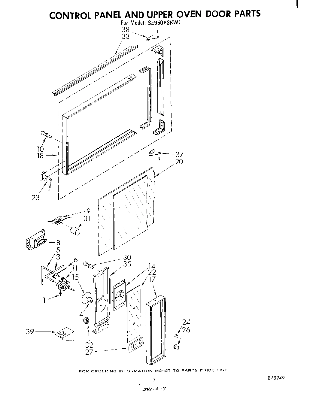 05 - CONTROL PANEL AND UPPER OVEN DOOR