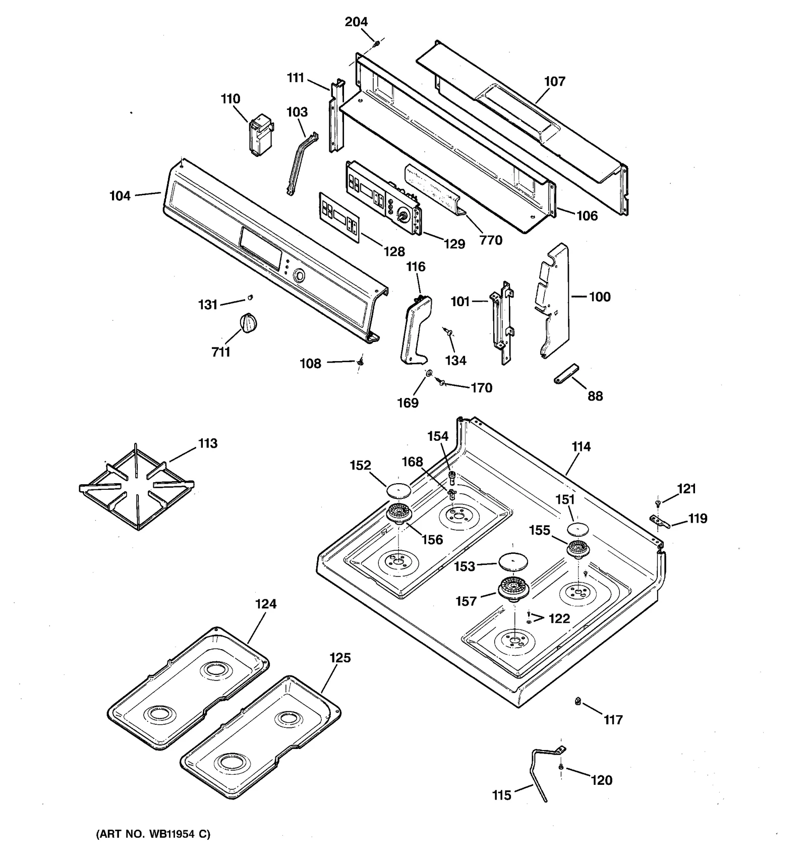 CONTROL PANEL & COOKTOP