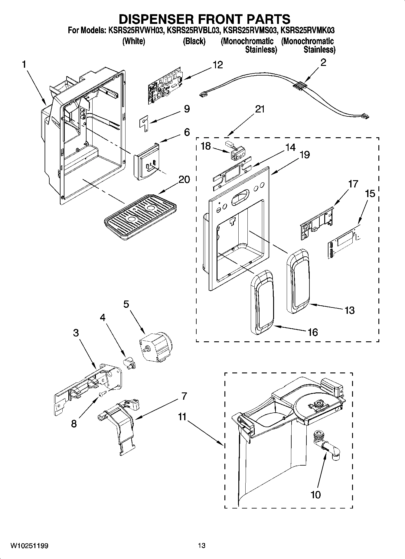 08 - DISPENSER FRONT PARTS