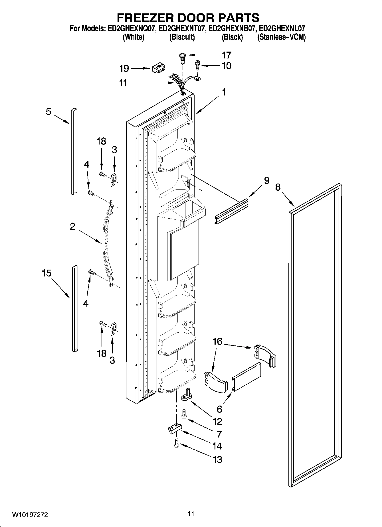 07 - FREEZER DOOR PARTS