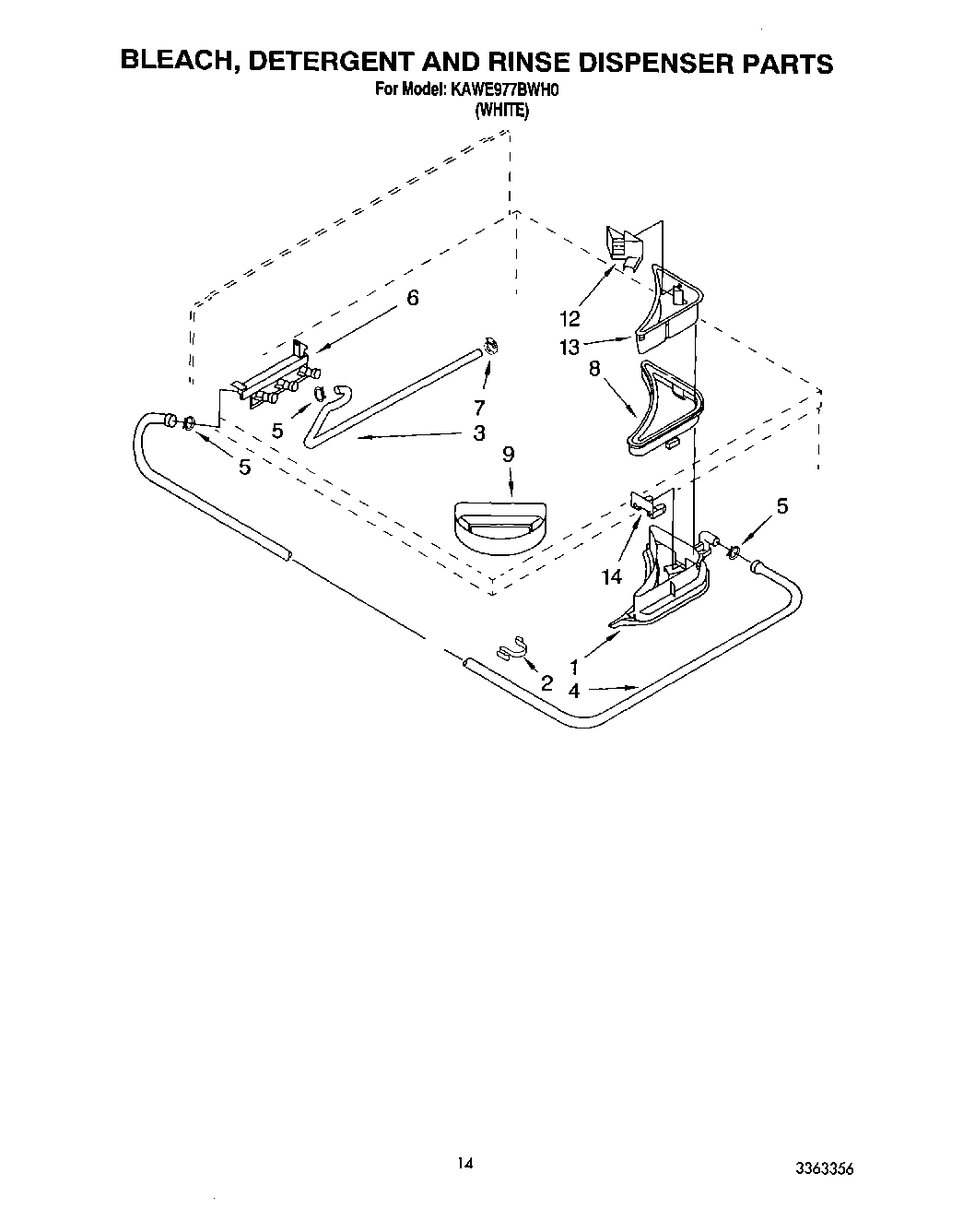 11 - BLEACH, DETERGENT AND RINSE DISPENSER