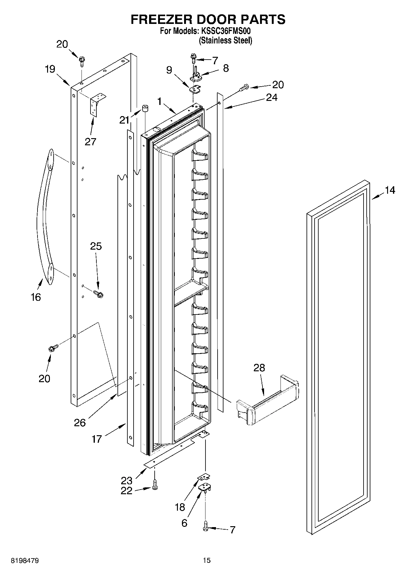 10 - FREEZER DOOR PARTS
