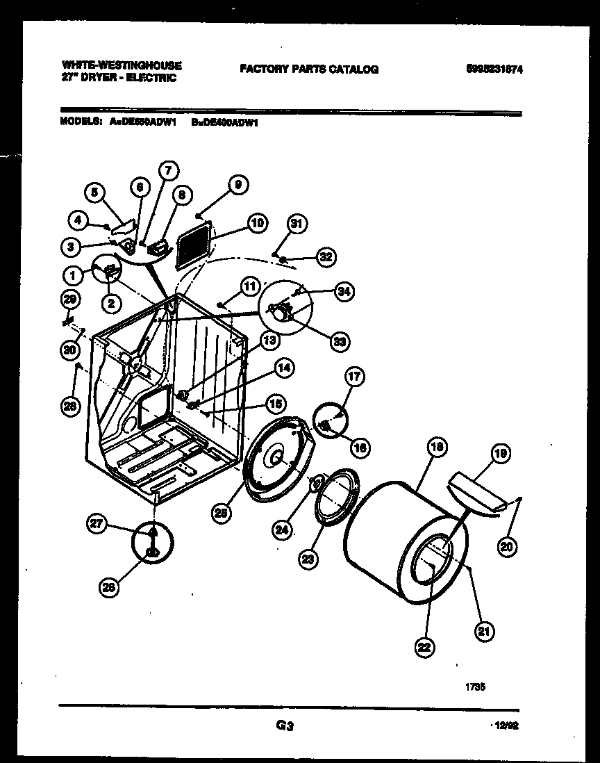 02 - CABINET AND COMPONENT PARTS