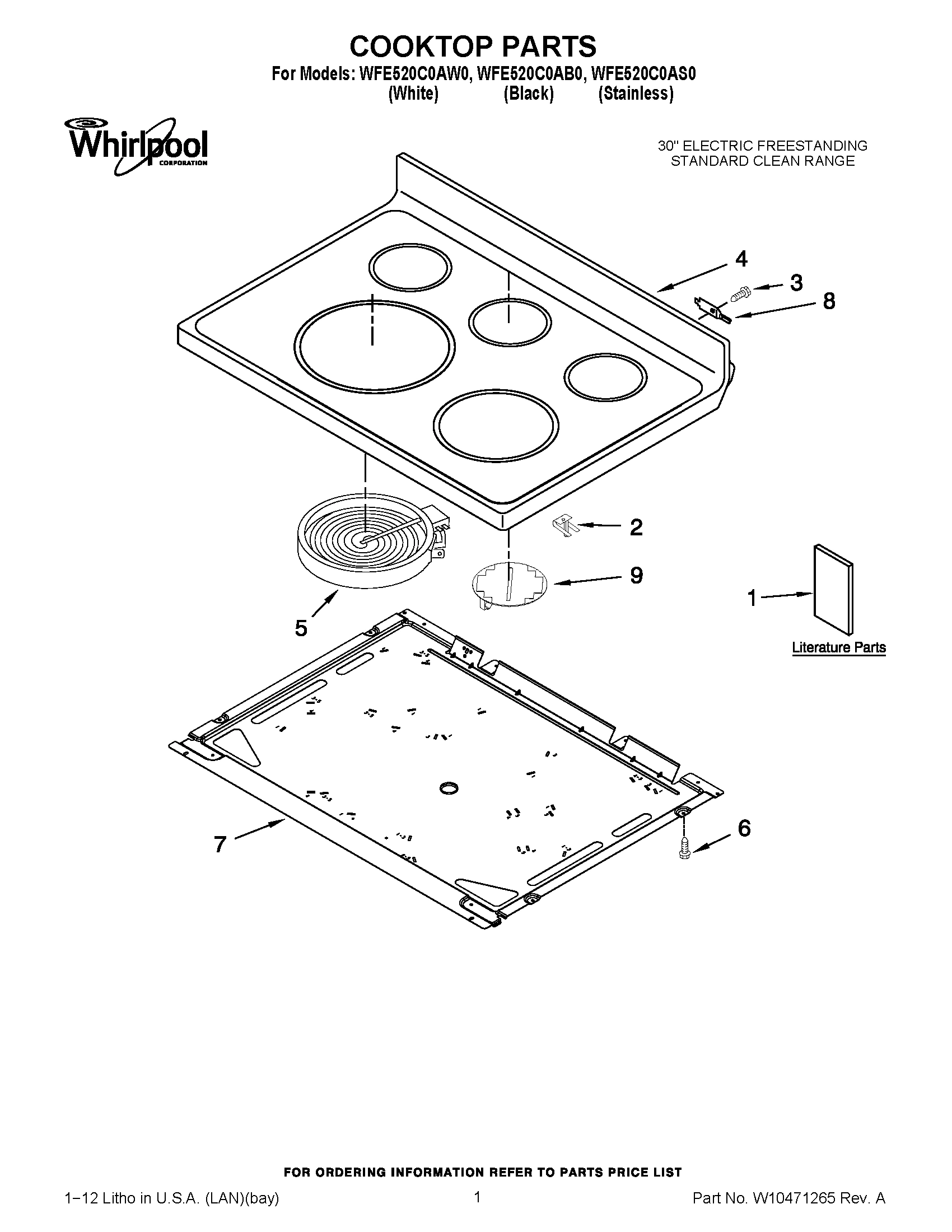 01 - COOKTOP PARTS