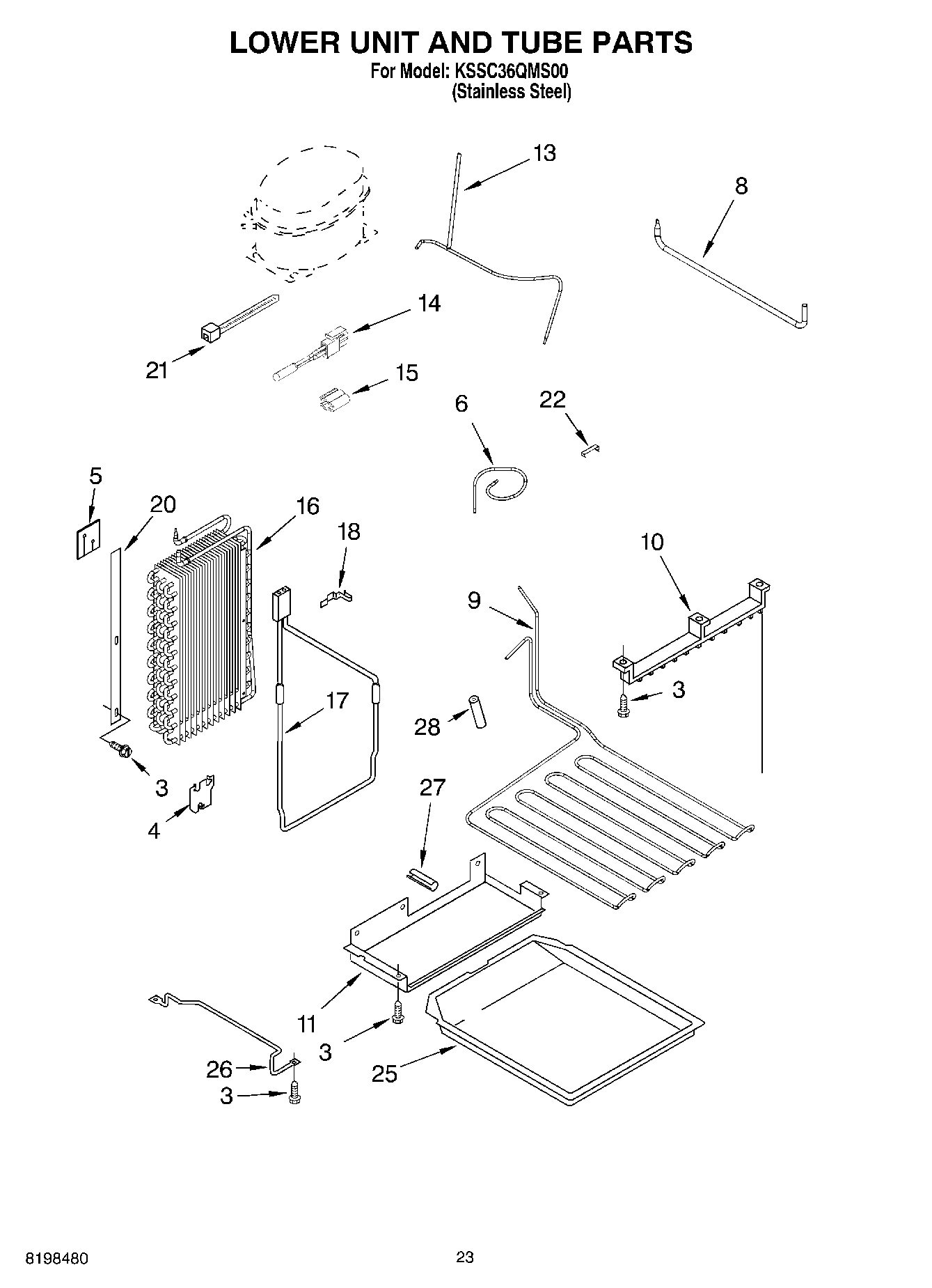 14 - LOWER UNIT AND TUBE PARTS