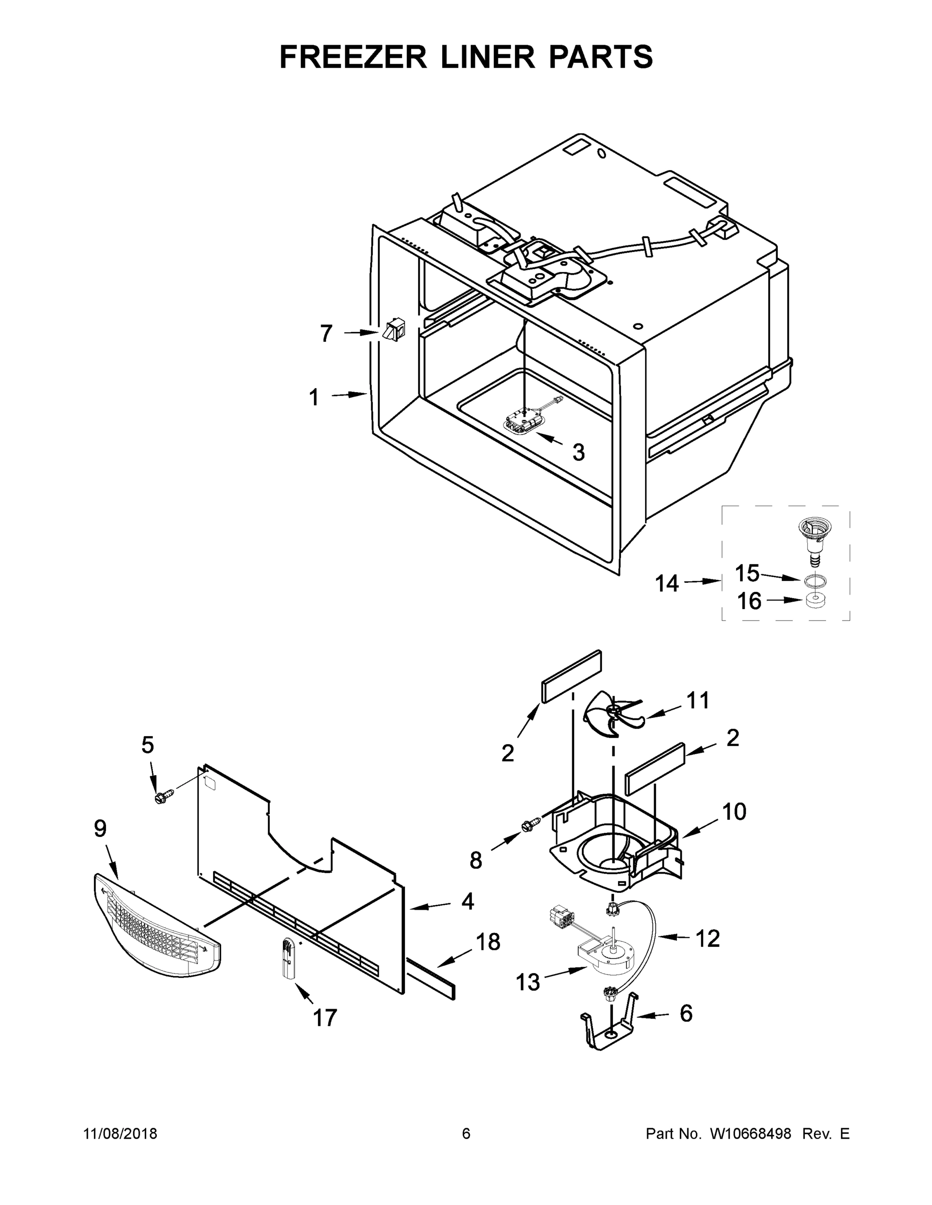 04 - FREEZER LINER PARTS