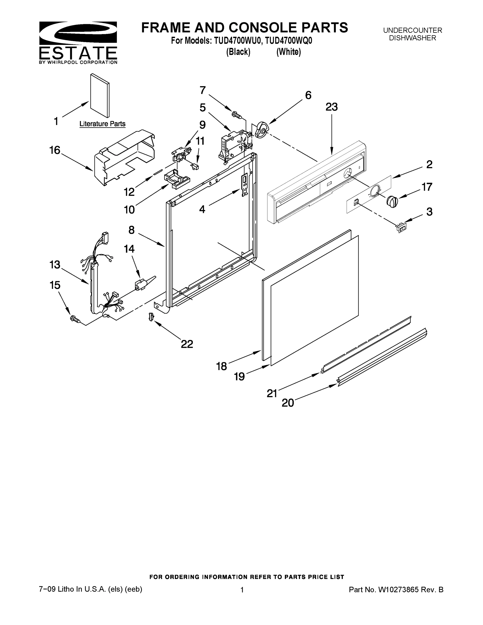 01 - FRAME AND CONSOLE PARTS