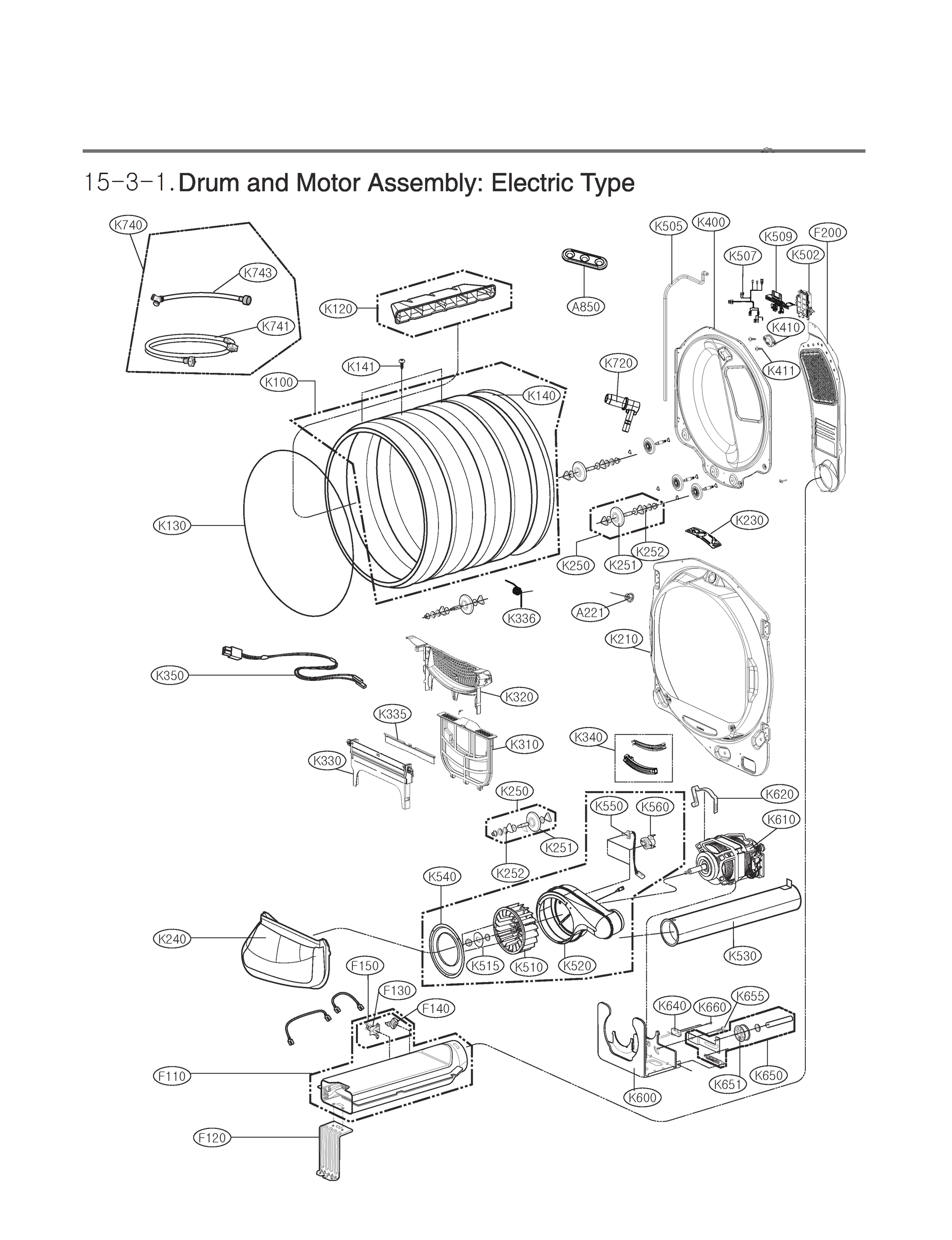 DRUM AND MOTOR ASSEMBLY