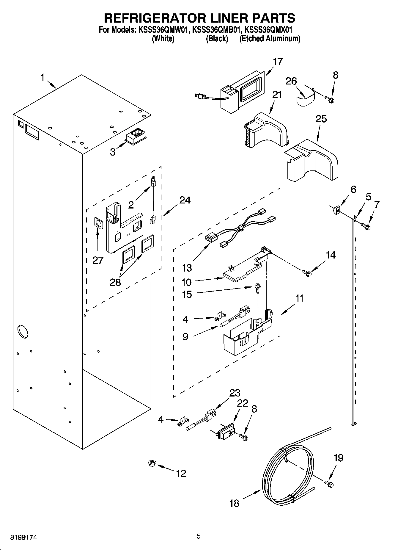 04 - REFRIGERATOR LINER PARTS