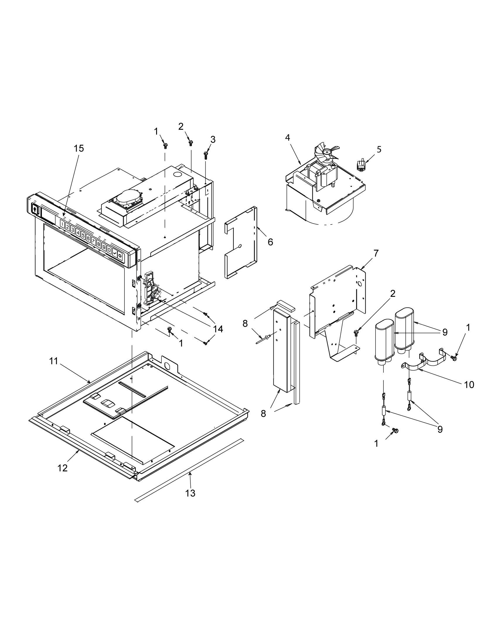 BLOWER, CAPACITOR, DIODE, INTERLOCK