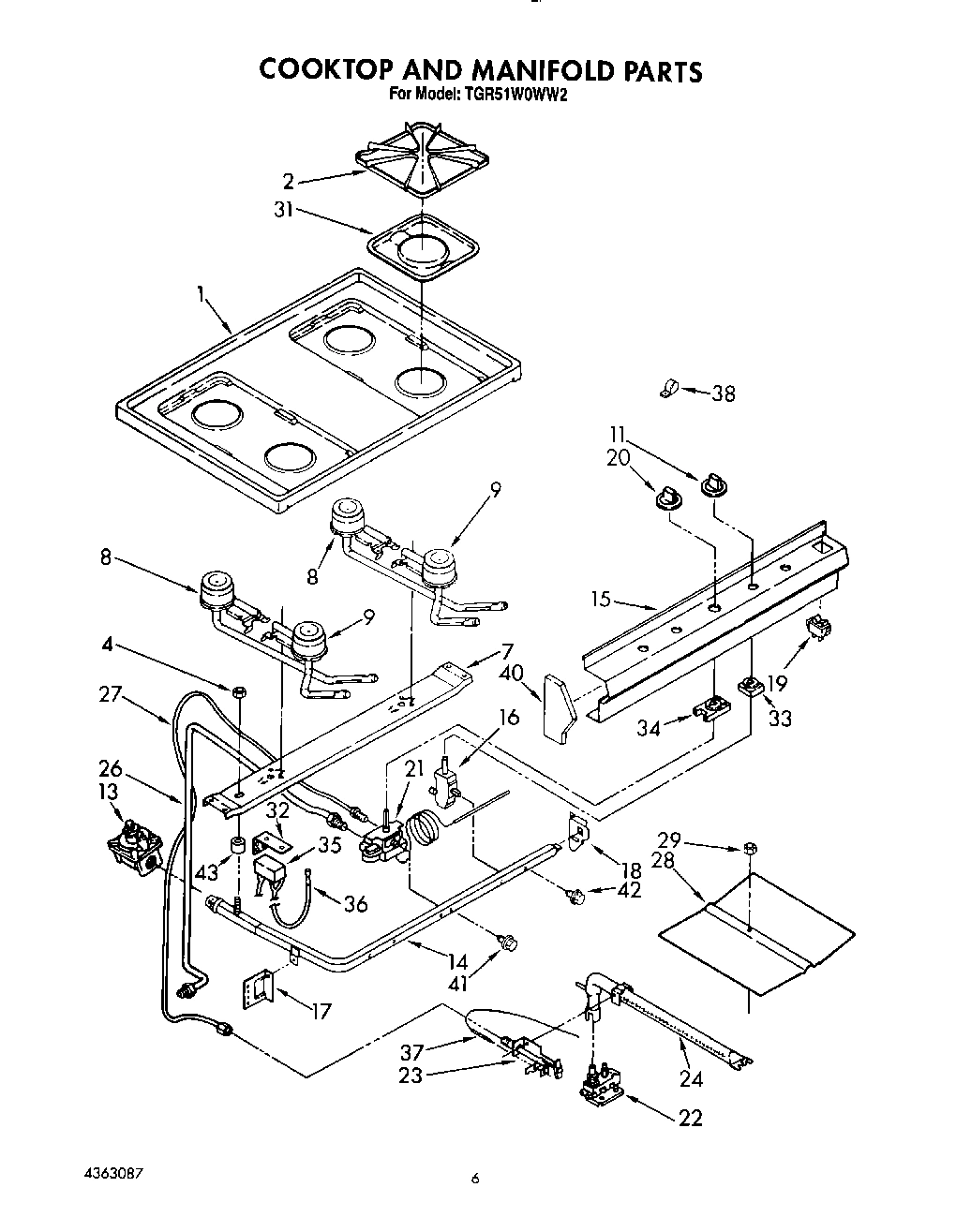 05 - COOKTOP AND MANIFOLD, LIT/OPTIONAL