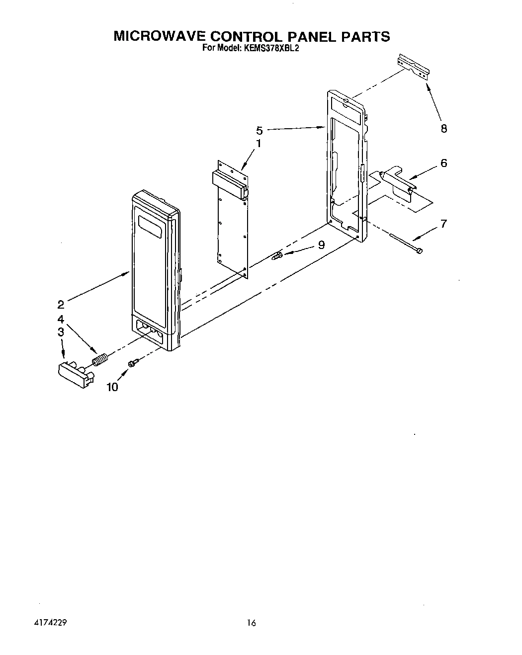 12 - MICROWAVE CONTROL PANEL