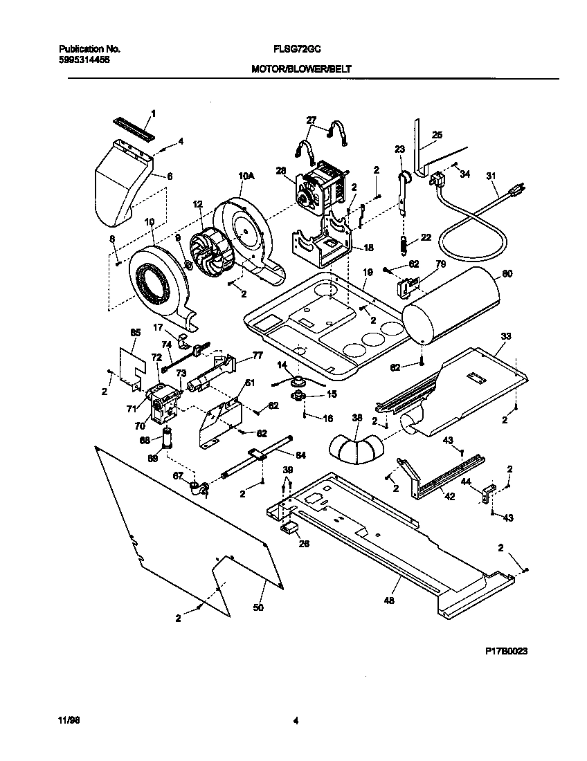 03 - P17B0023 DRY MTR,BELT