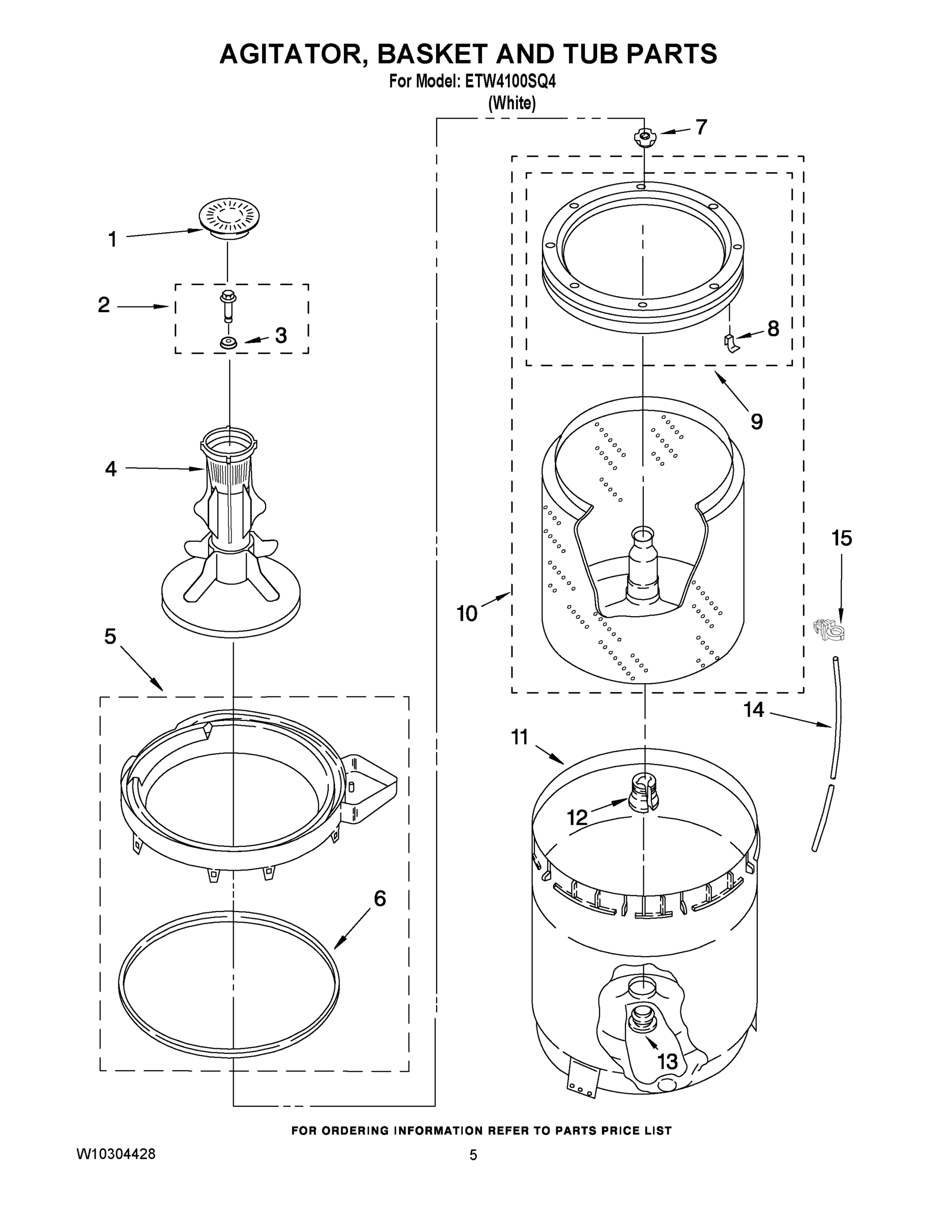 03 - AGITATOR, BASKET AND TUB PARTS