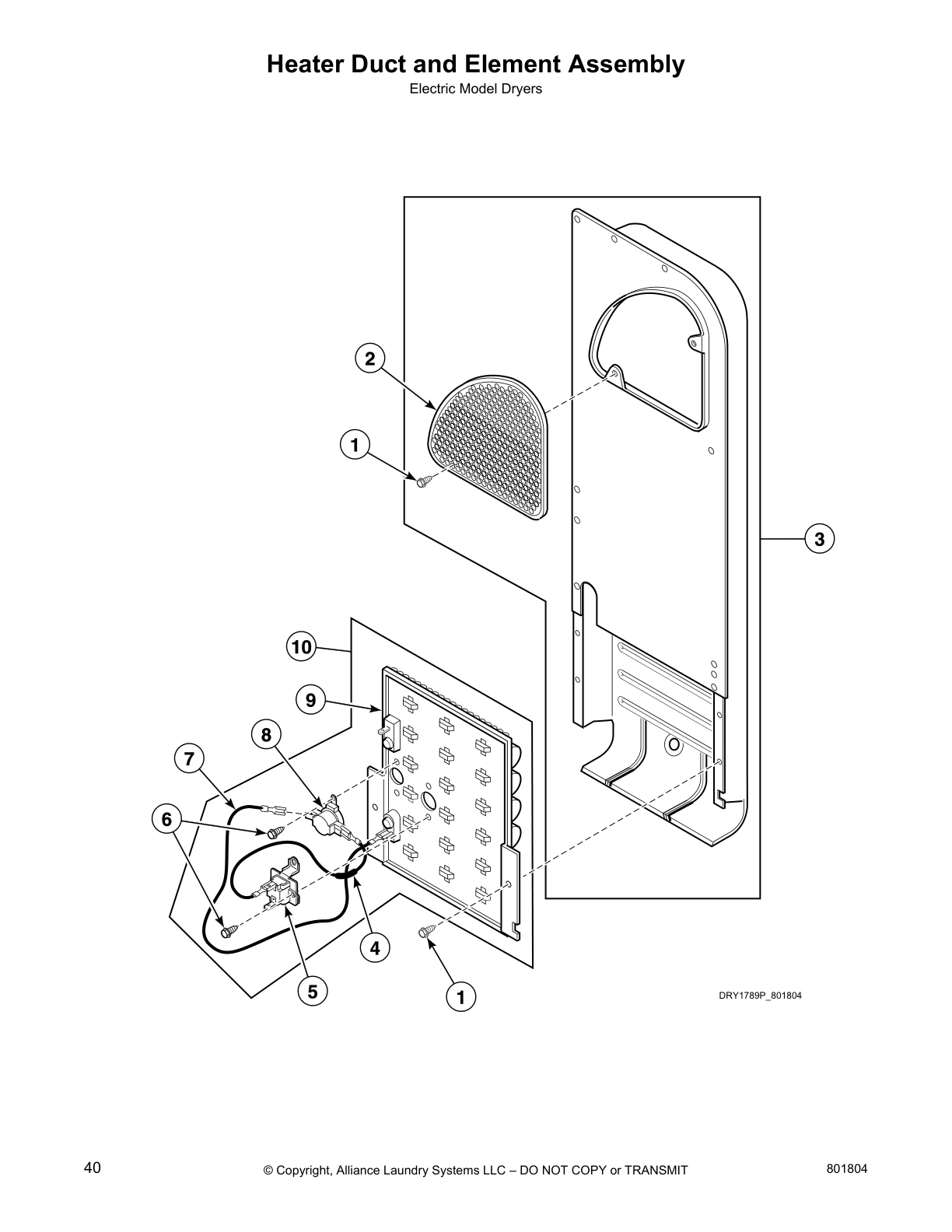 Heater Duct and Element Assembly