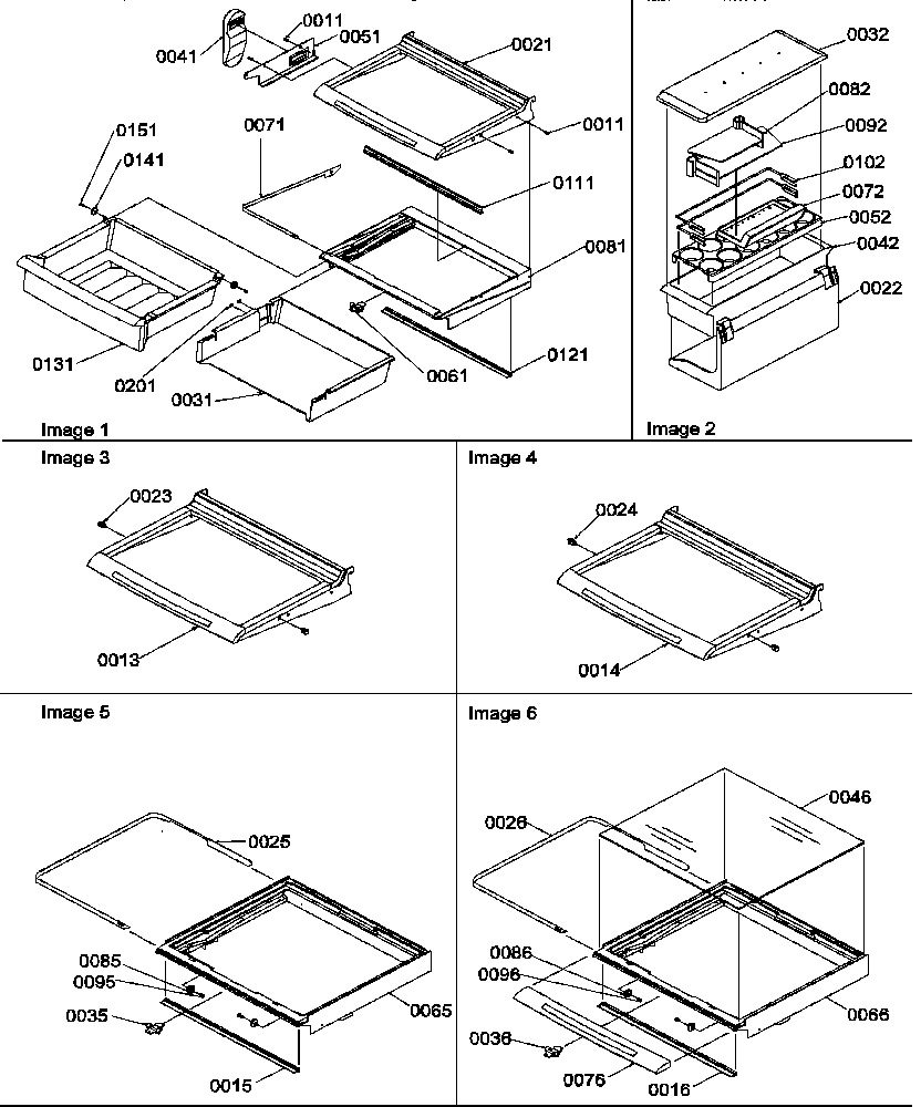 03 - DELI, SHELF, AND CRISPER ASSEMBLIES