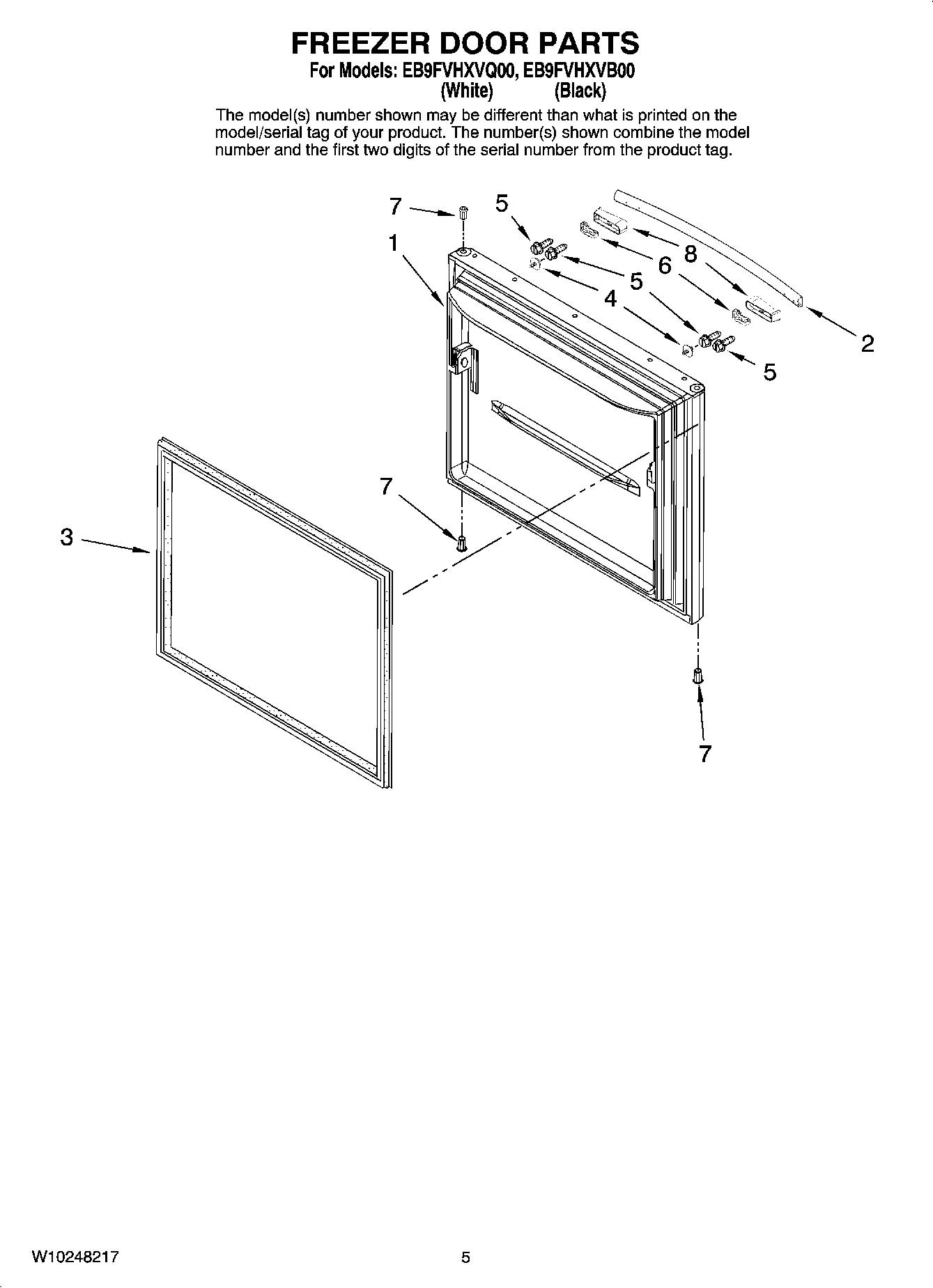 03 - FREEZER DOOR PARTS