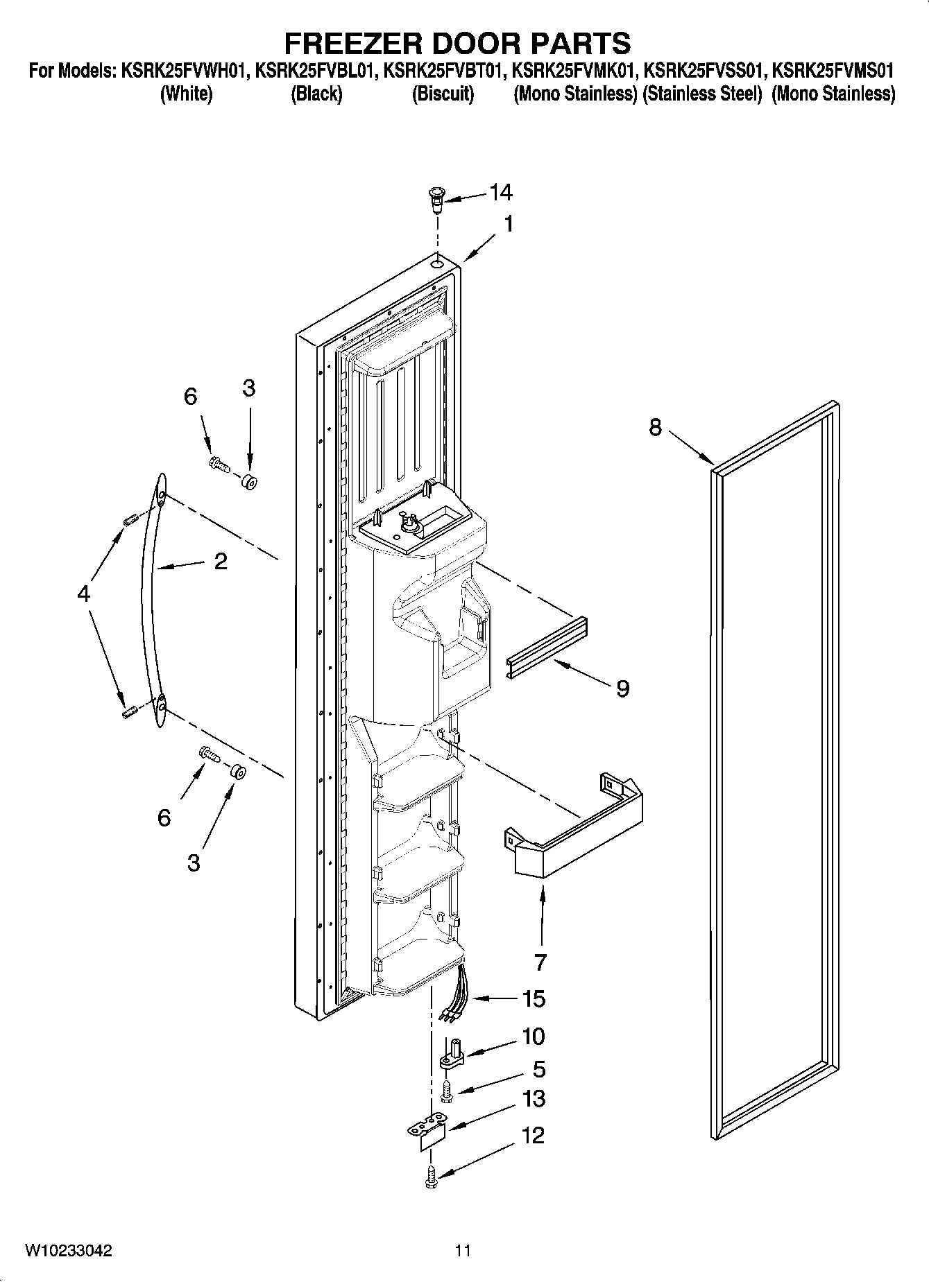 07 - FREEZER DOOR PARTS