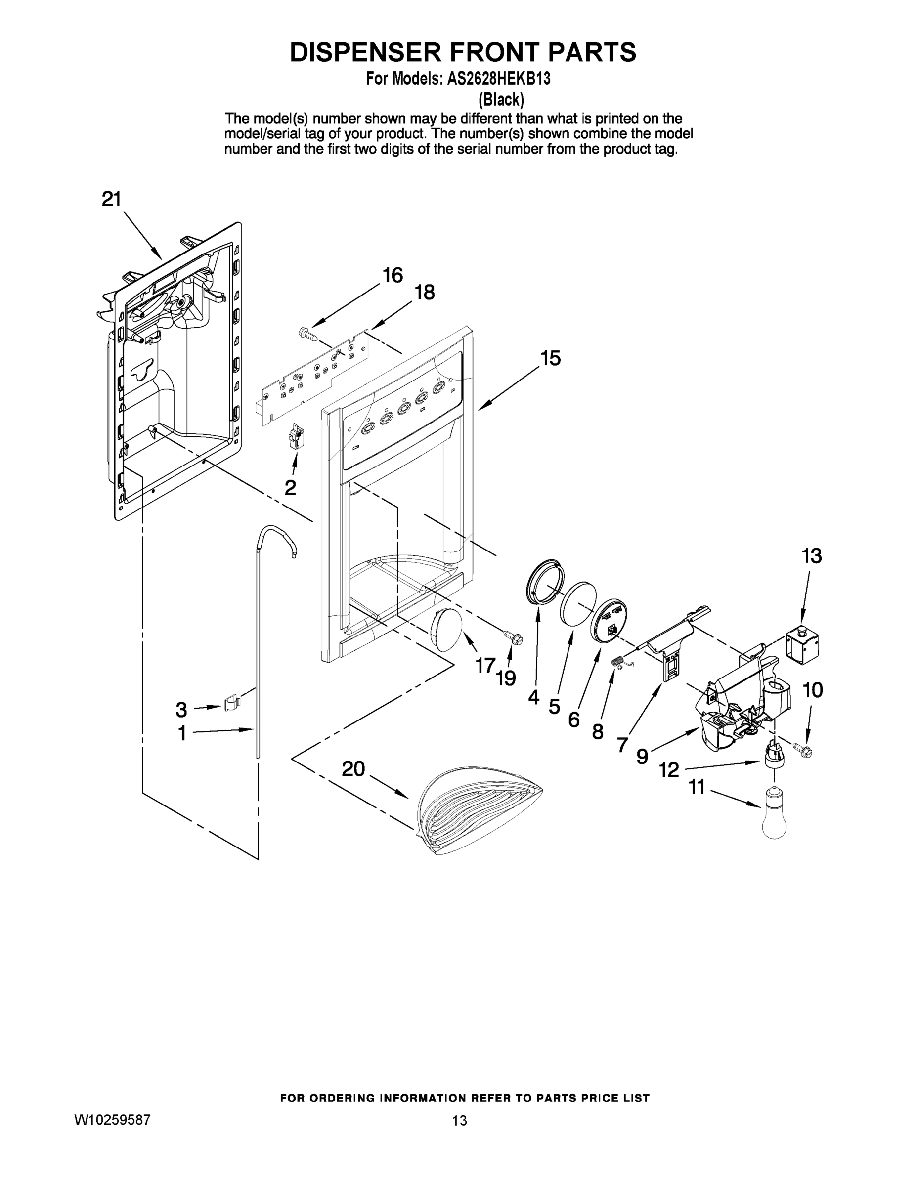 08 - DISPENSER FRONT PARTS