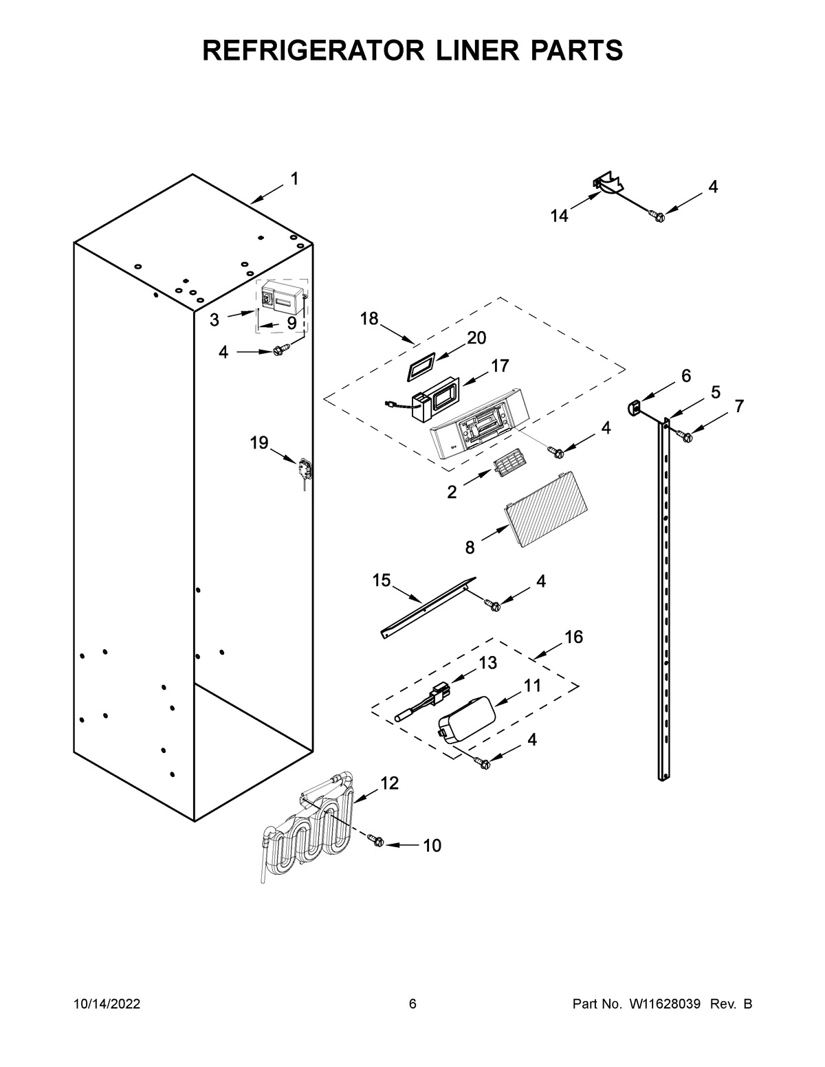 04 - REFRIGERATOR LINER PARTS