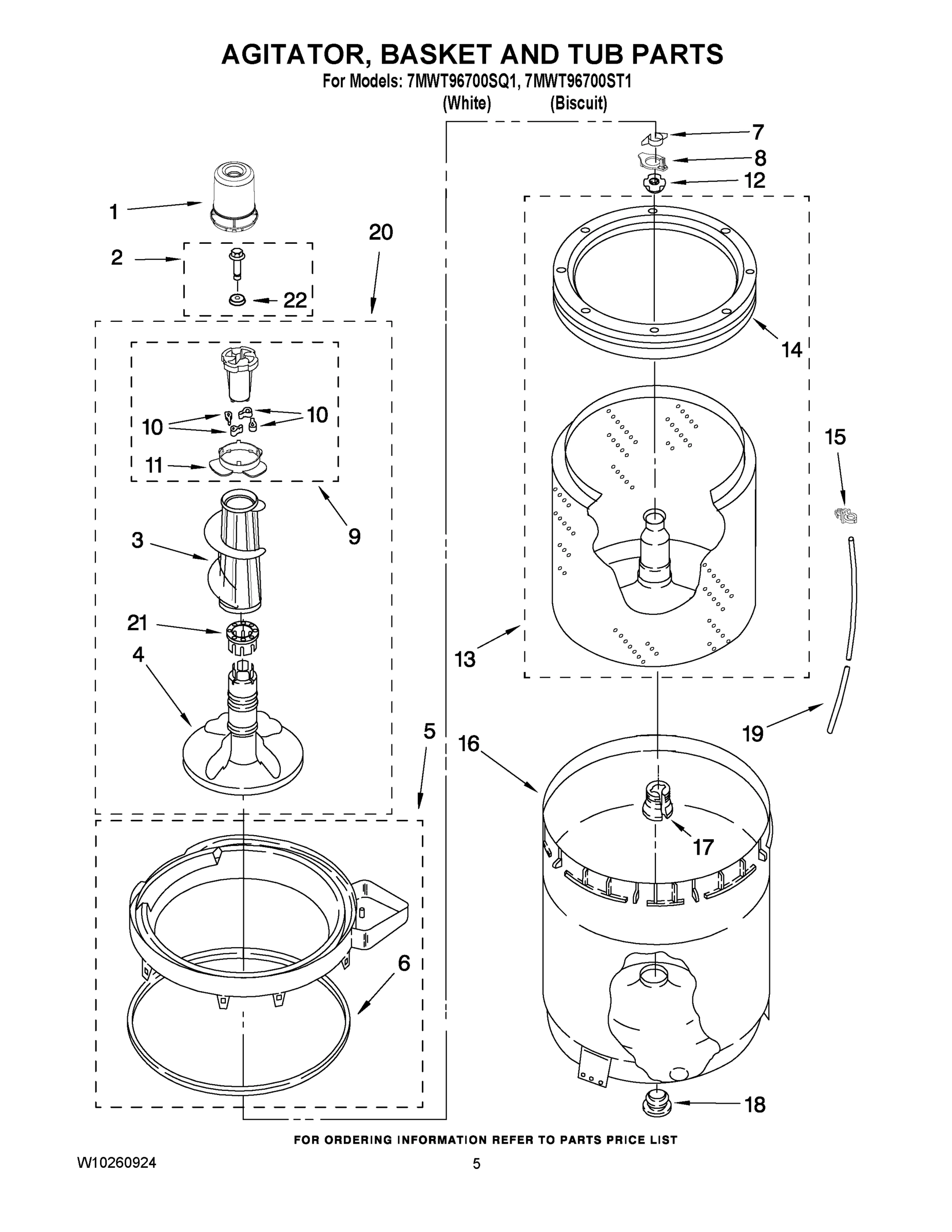 03 - AGITATOR, BASKET AND TUB PARTS
