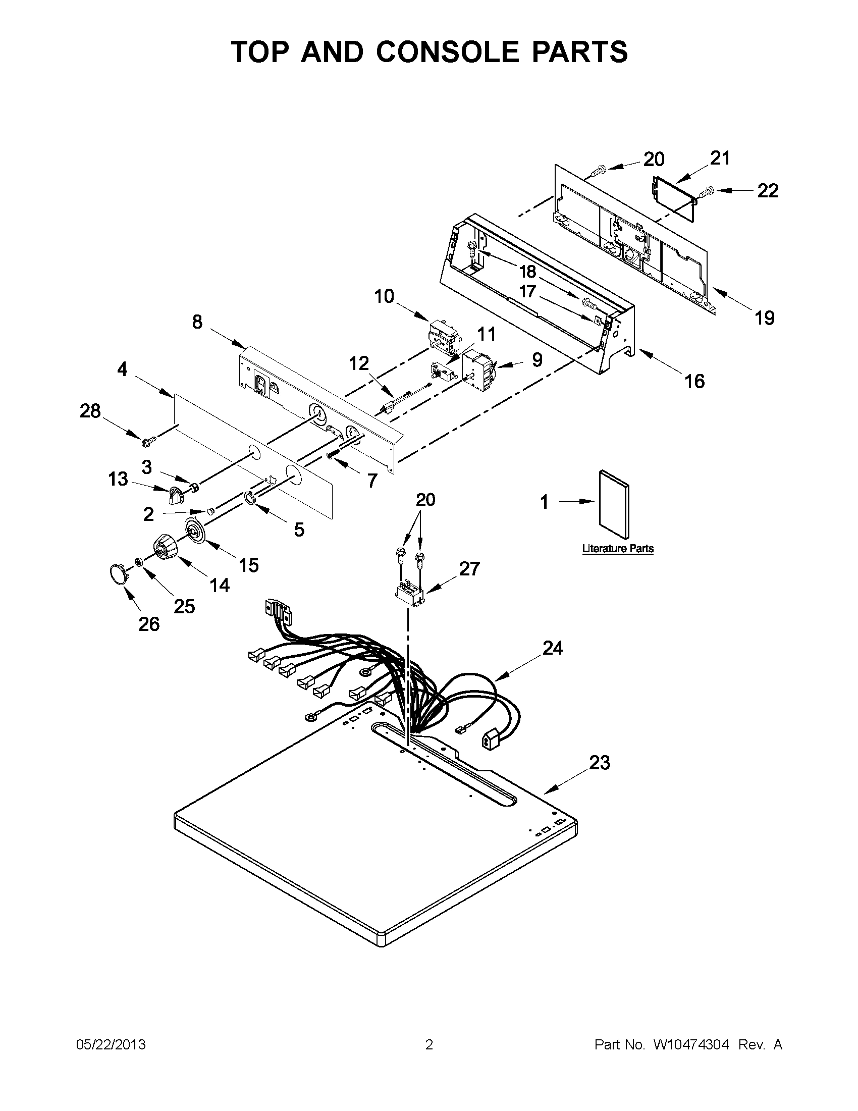 01 - TOP AND CONSOLE PARTS